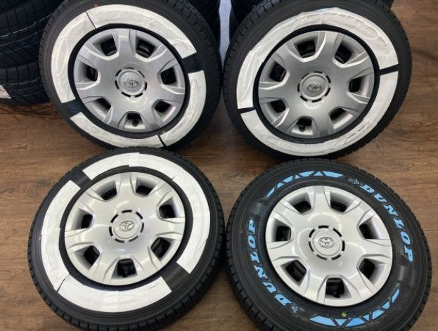 トヨタ 200系 ハイエース6型　純正タイヤホイールセット 195/80R15 ダンロップ　 ハイエース 200系 純正 15インチ 2022年製 新車外し ダンロップ SP175N
