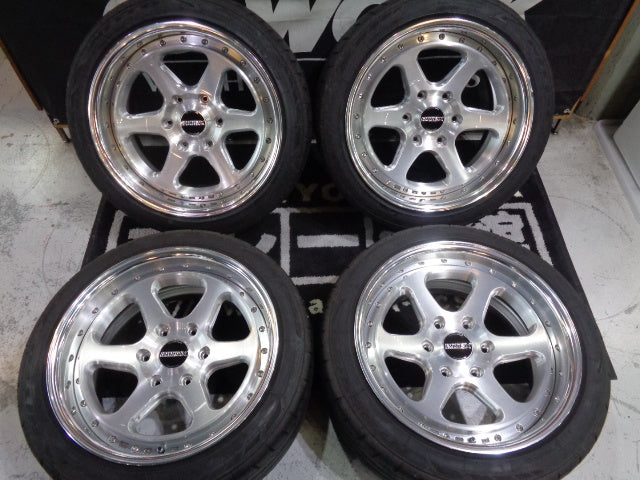 ◆希少!!CRS essex エセックス Type EL 2PC ブラッシュド 18×9J+20 139.7/6H ニットーNT555 G2