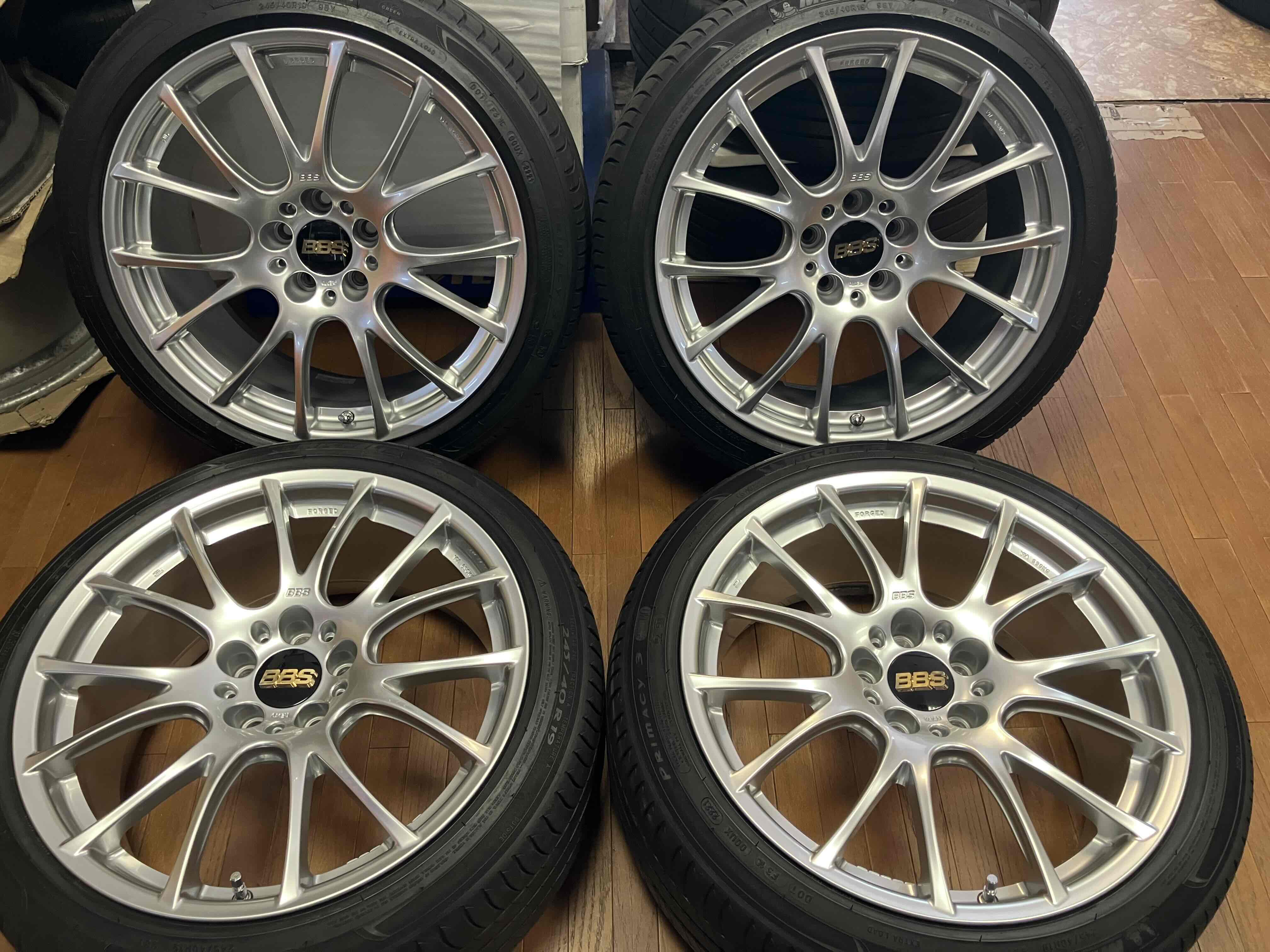 ◆鍛造品◆ BBS RE-V 19インチ◆RE070◆9J+40 5H114.3◆プライマシー3 245/40R19 2021年製造◆アルフ