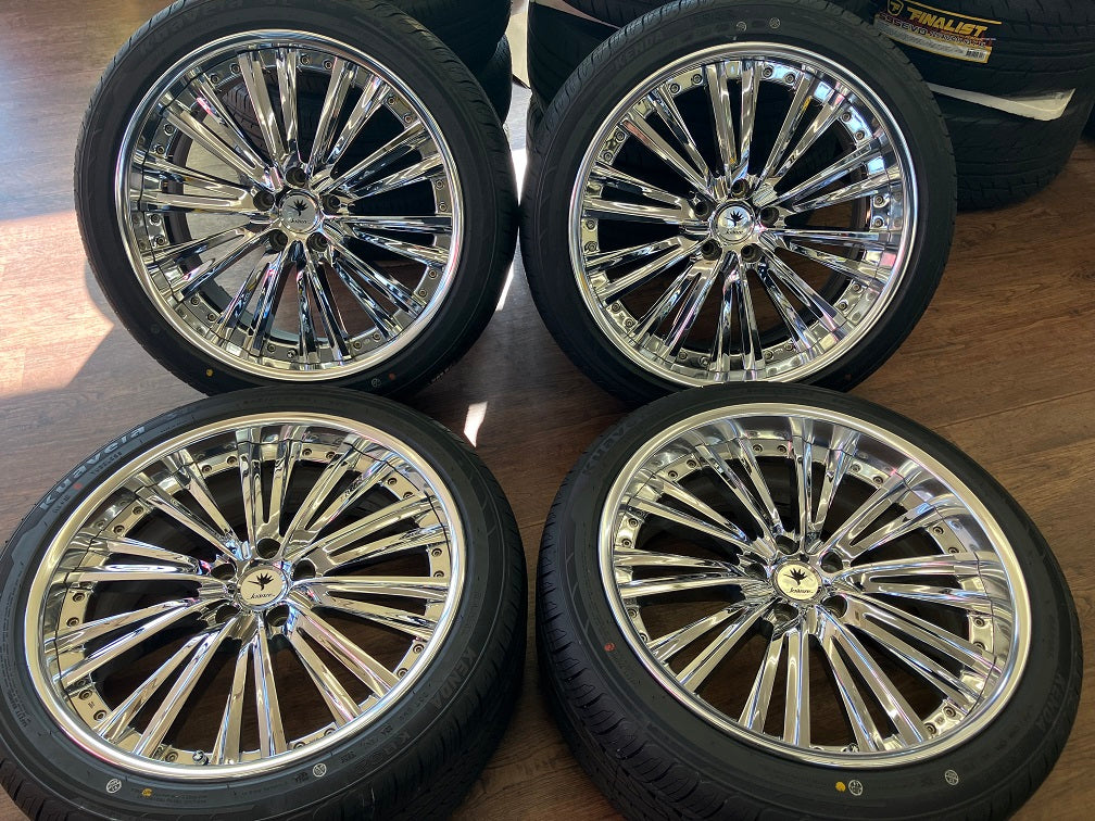 1 ν§ メッキ！ WEDS クレンツェ マジス 20インチ F:8.5J+31/R:9.5J+31