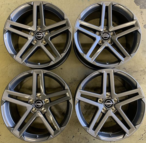1 ν§ 美品!! 日産 フェアレディZ RZ34 純正 18インチ◇F:9J+34 R:9J+15