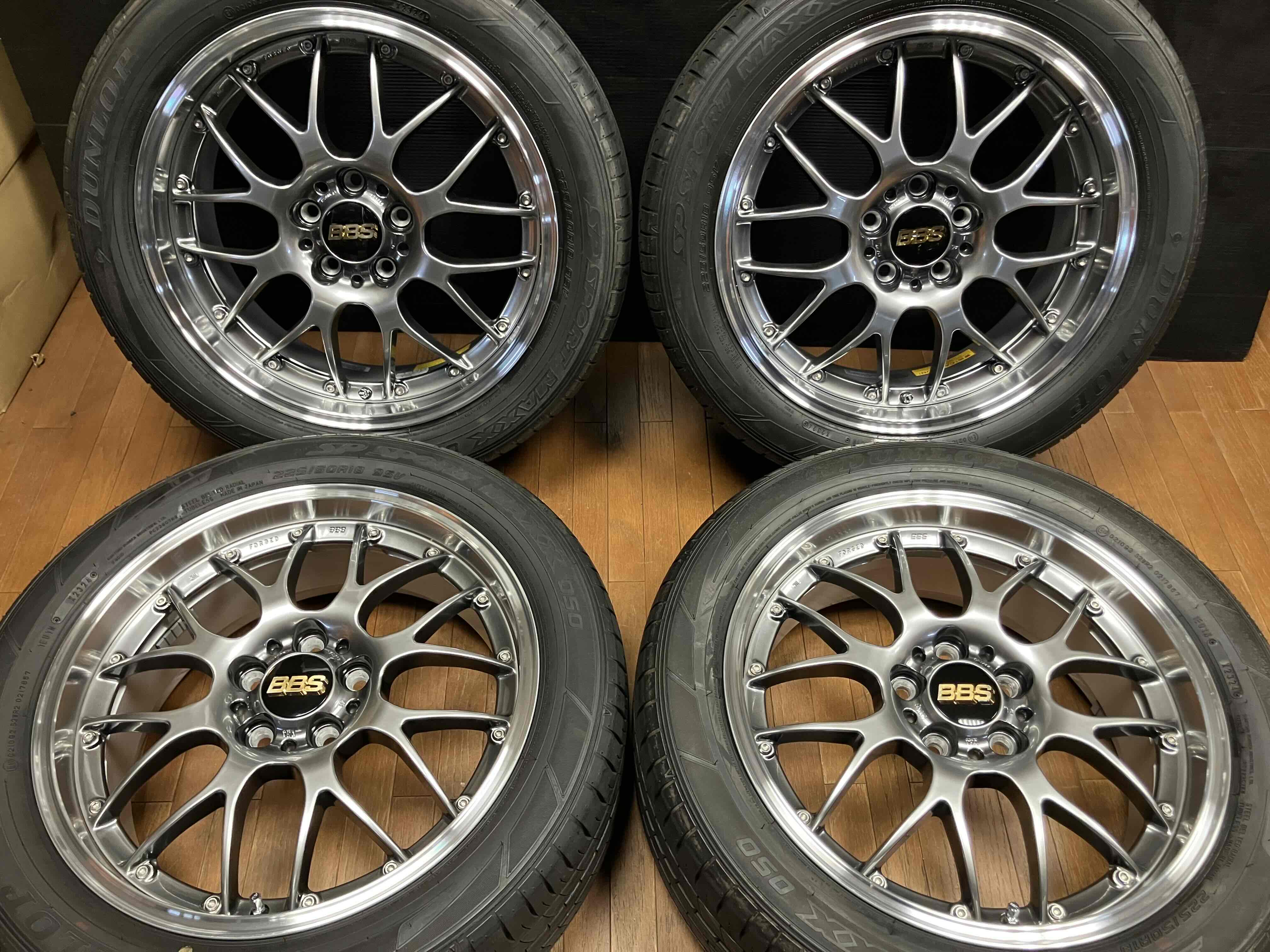 ◇極美品!!BBS 鍛造 RS-GT 18インチ◇7.5J+45 5H114.3 RS908