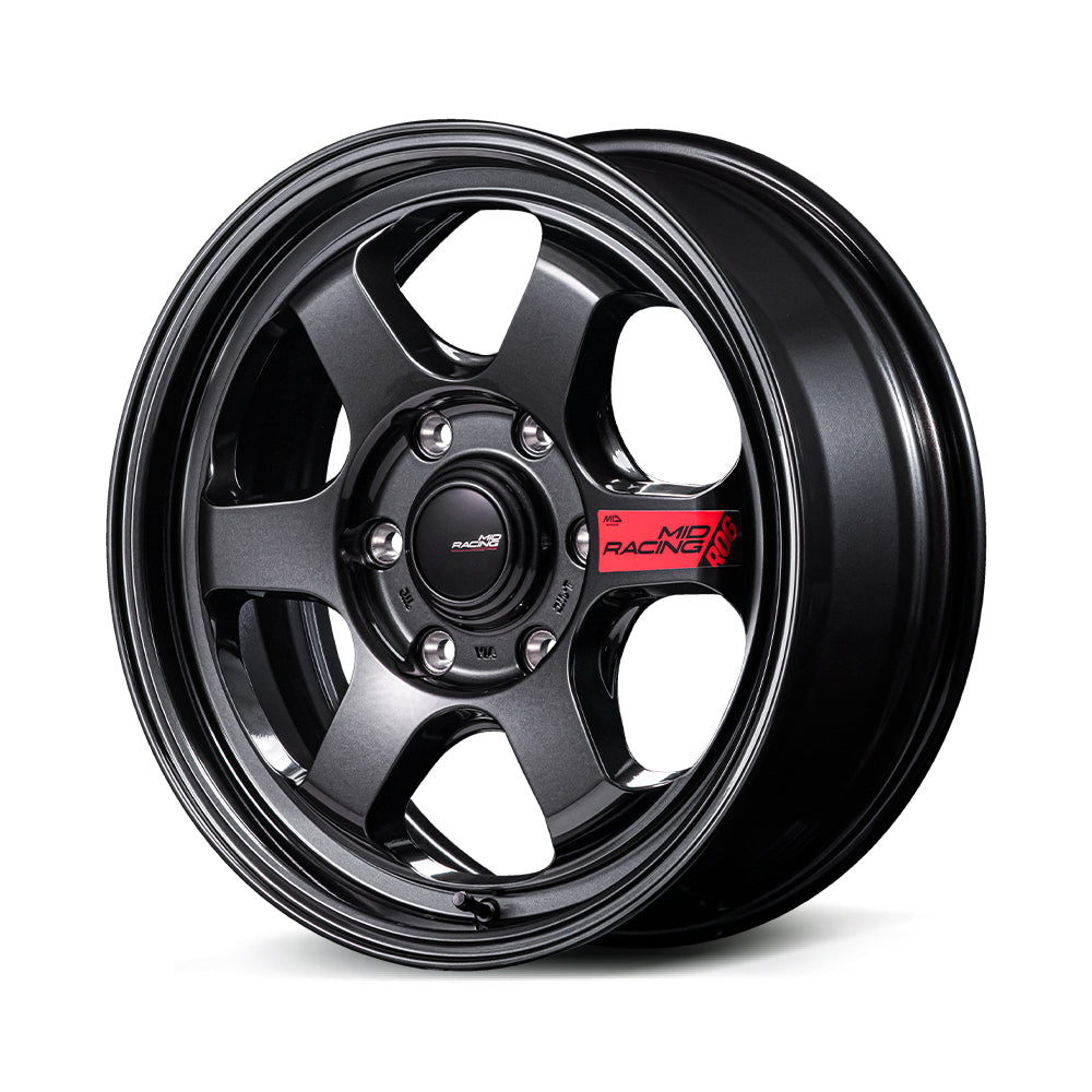 2 ν§ 新品!MID RACING R06 17ｲﾝﾁ 6.5J+38 PCD139.7/6H ホイールのみ4本