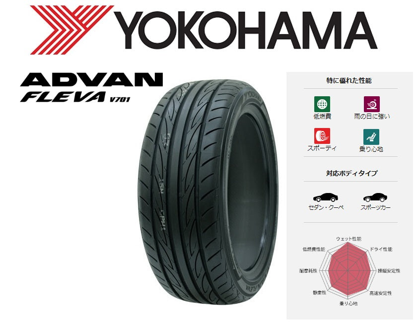 YOKOHAMA TIRE ADVAN FLEVA V701 (ヨコハマ アドバン フレバ) 245/40R19 98W (245/40-1