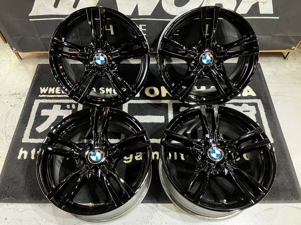 19インチ ブラック 多スポークホイールセット BMWに装着 ◇グロス 
