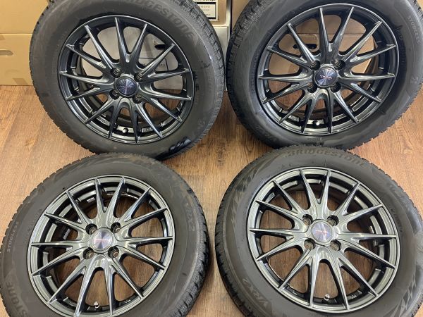 1 ν§ WEDS ヴェルヴァ 15ｲﾝﾁ 5.5J+42 ブリヂストン ブリザックＶＲＸ２ 185/60R15(185/60-15)アクア