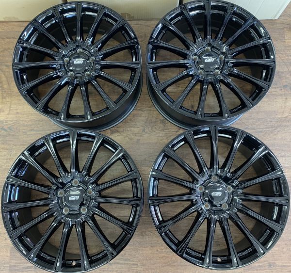 無限 MDA 19インチ 8J+55 4本セット 1 ν§ 美品 無限 MDA 19インチ 8J+55 114.3-5H◇ホイールのみ ブラック