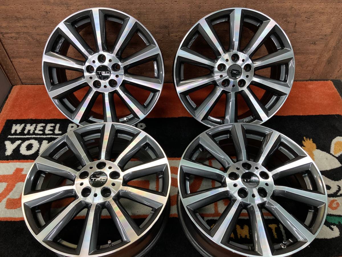 激安大特価新品 ホイール 4本セット 18インチ 18×7.5 48 5/100 ブラックポリッシュ　ヴェネルディ・シャロン 5穴