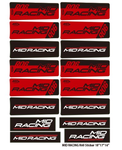 2 ν§ 新品!MID RACING R06 17ｲﾝﾁ 6.5J+38 PCD139.7/6H ホイールのみ4本