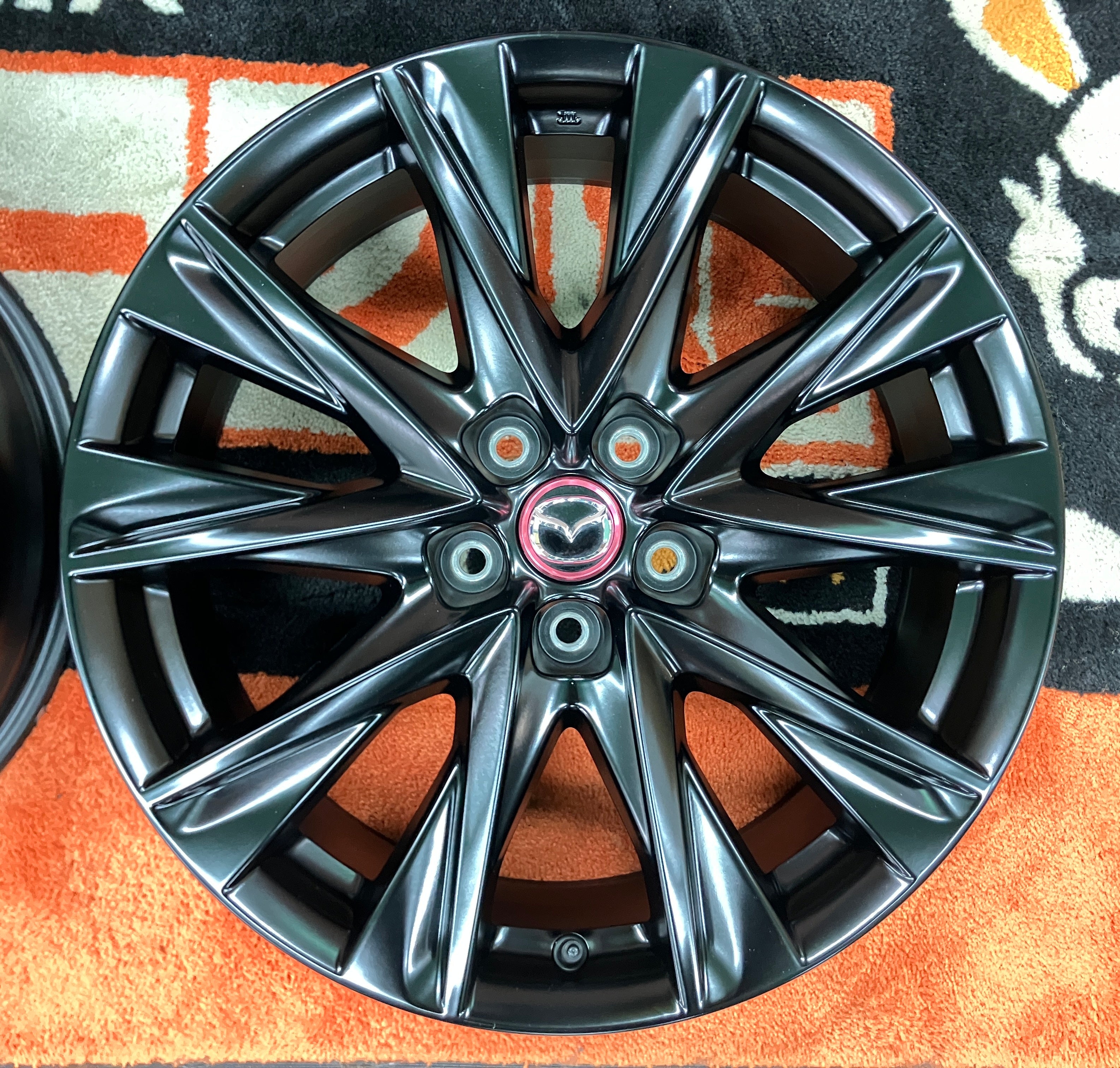マツダcx-5 cx-7純正19インチブラックホイールタイヤセット極上品 ◇ホイールのみ4本セット! 仕上げ済み! MAZDAマツダ純正 CX-5 CX-8 19