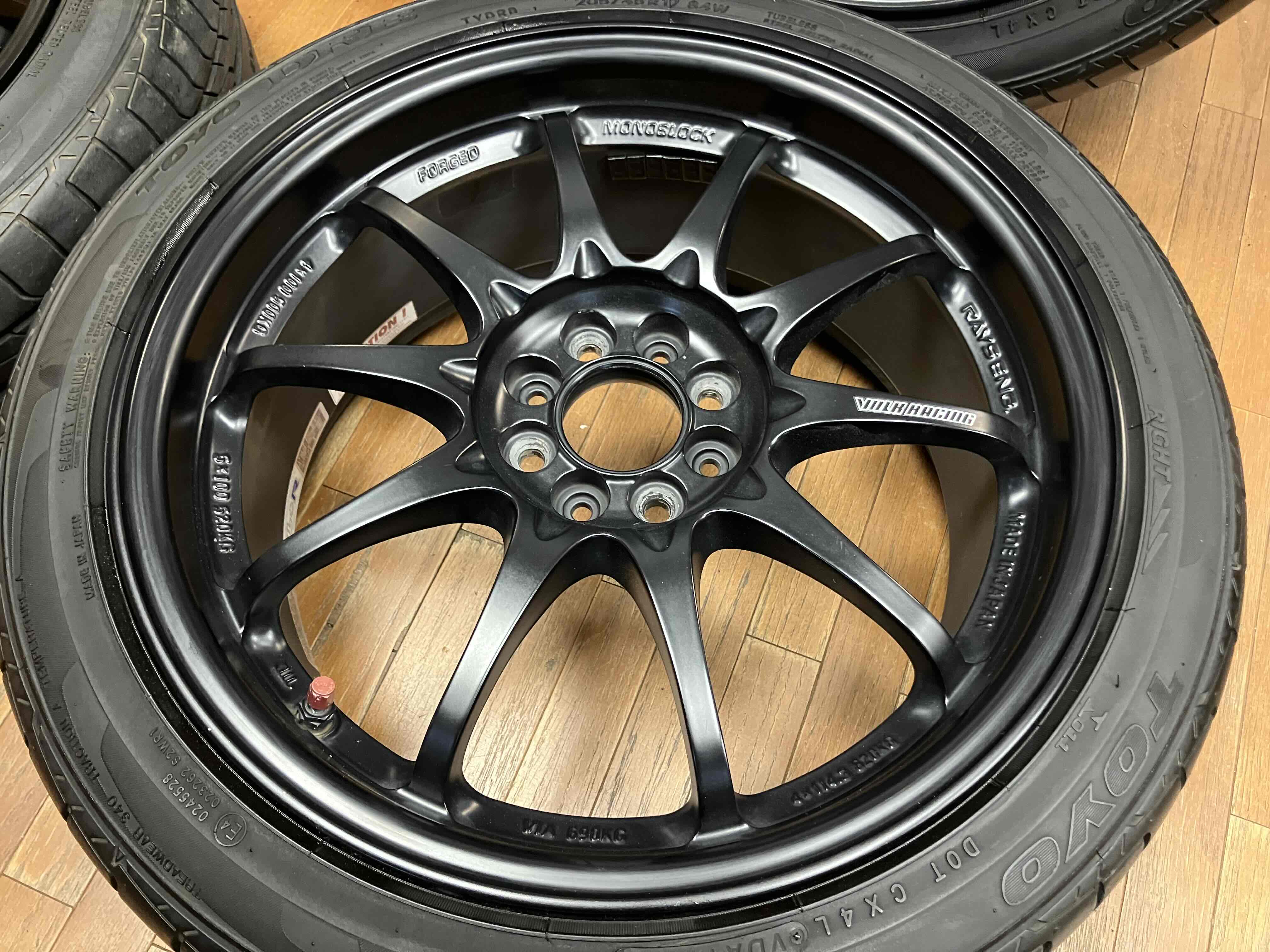 ◇RAYS VOLK CE28N 17インチ◇7.5J+43 4H100◇TOYO DRB 205/45R17 2016
