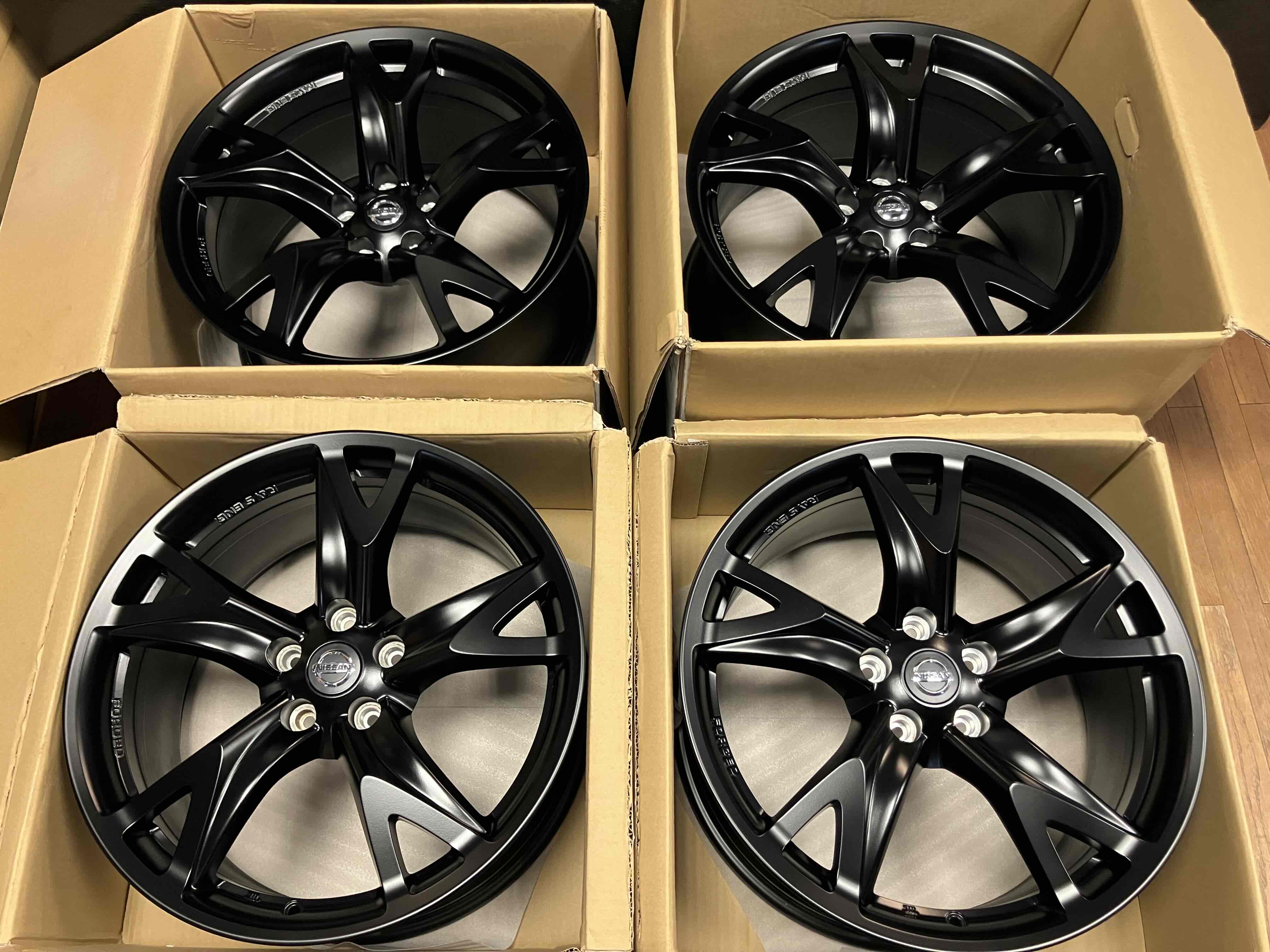 ◇NISSAN フェアレディZ34純正 19インチ RAYS鍛造◇ホイールのみ4本Set