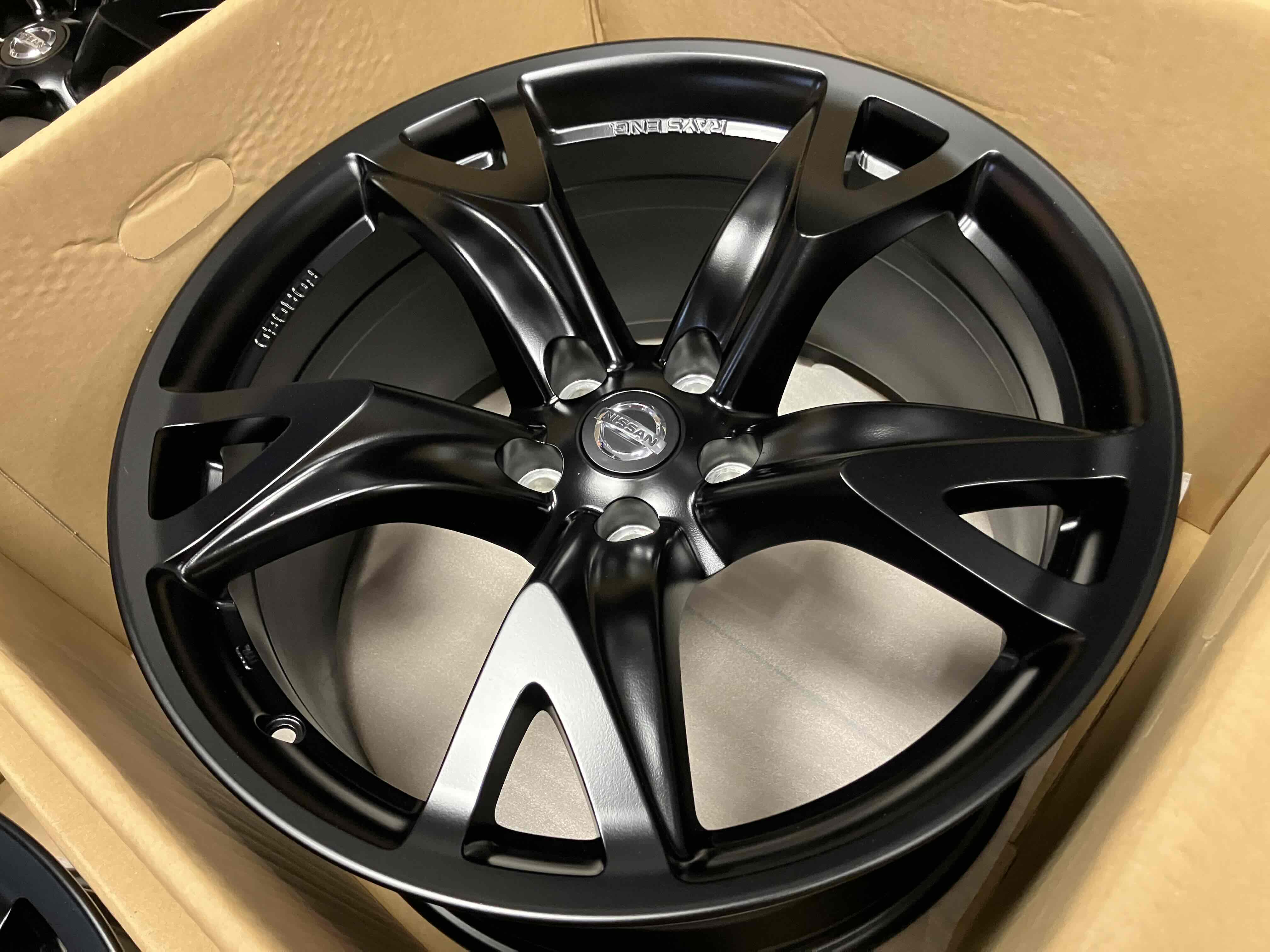 ◇NISSAN フェアレディZ34純正 19インチ RAYS鍛造◇ホイールのみ4本Set