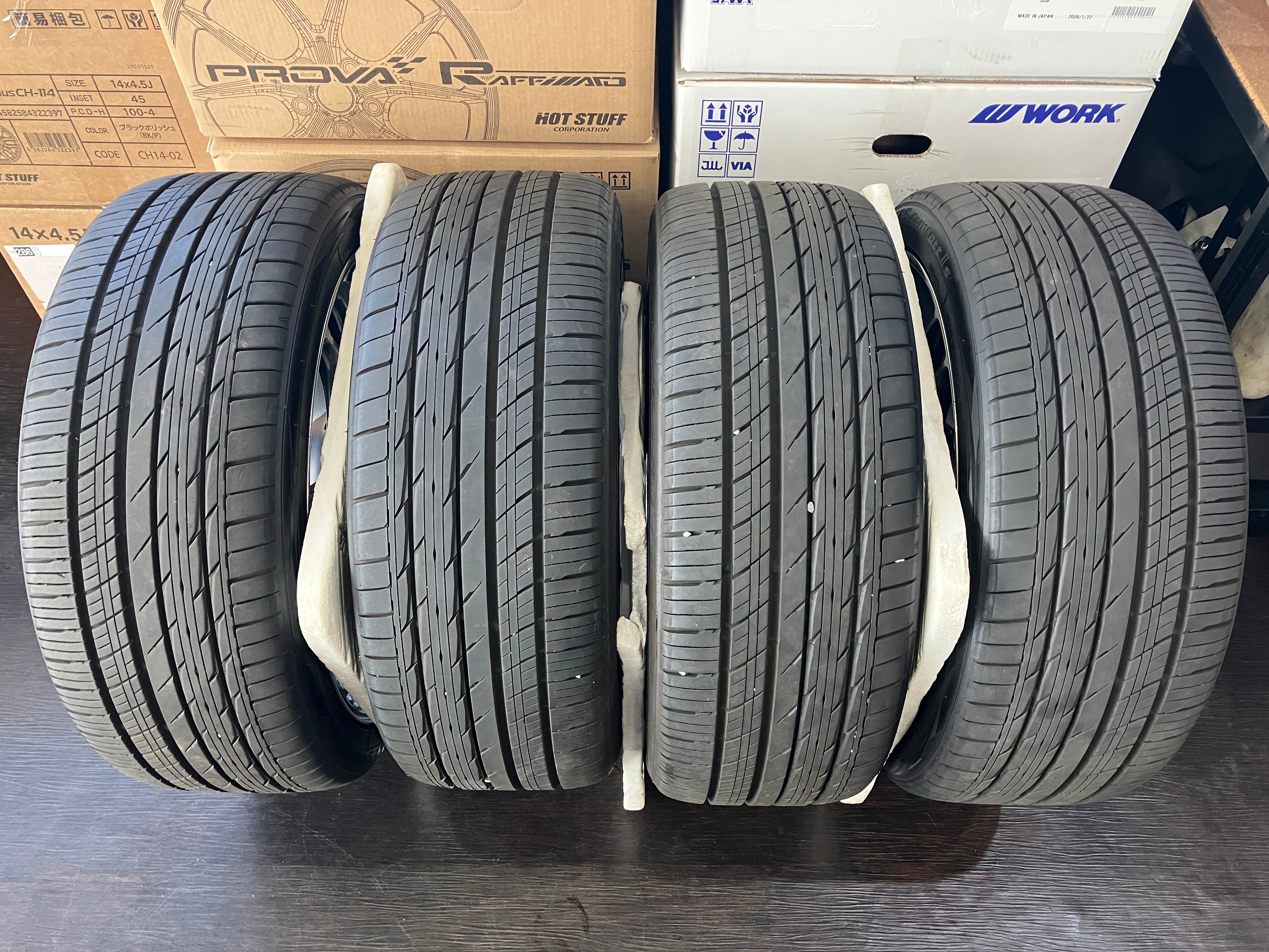 ◇WORK エモーションZR7 8J+45 114.3/5H TOYO プロクセス