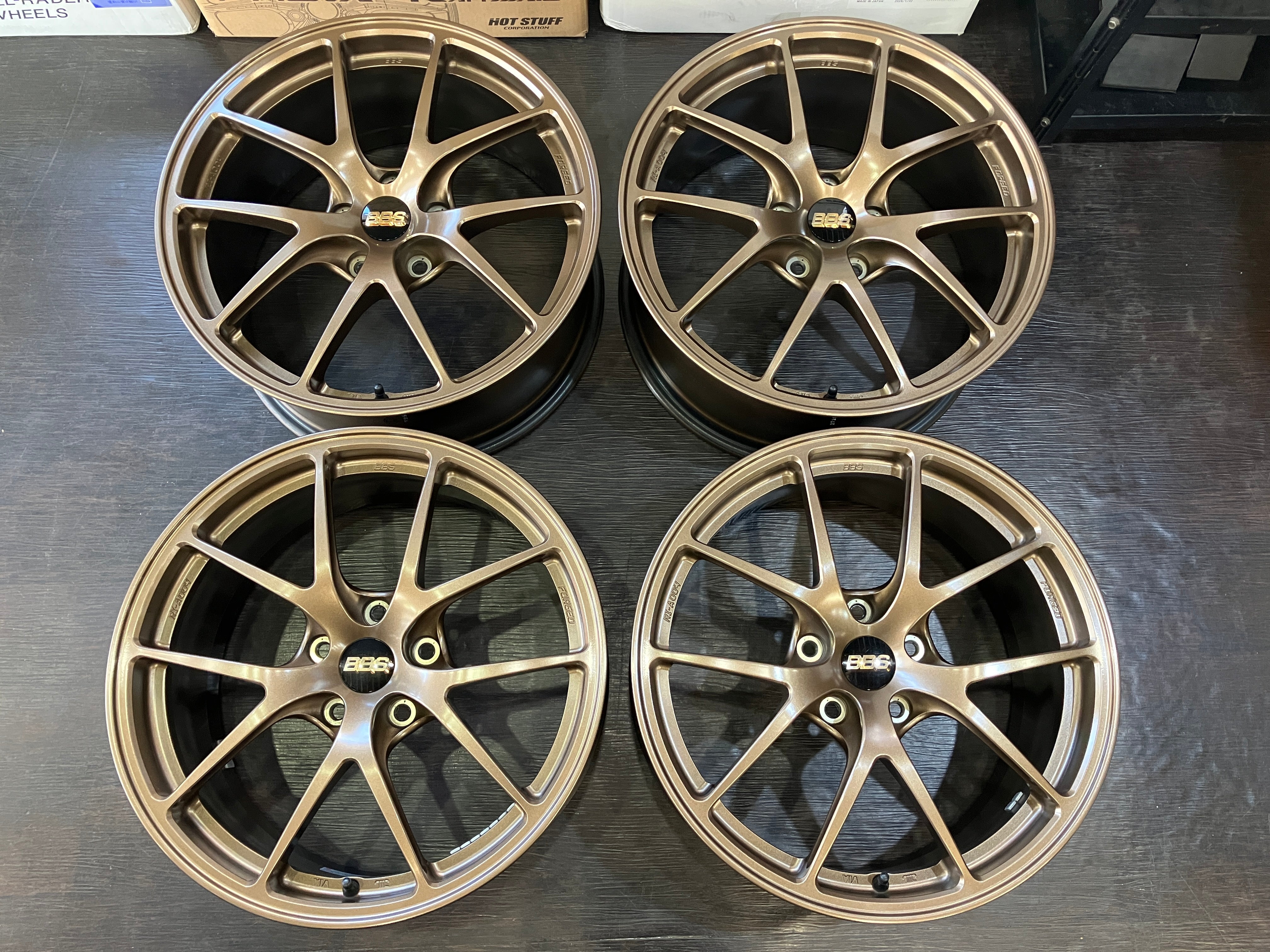☆美品!BBS RI-A004 8.5J+40 114.3/5H 軽量 鍛造 FORGED WRX S4 GR