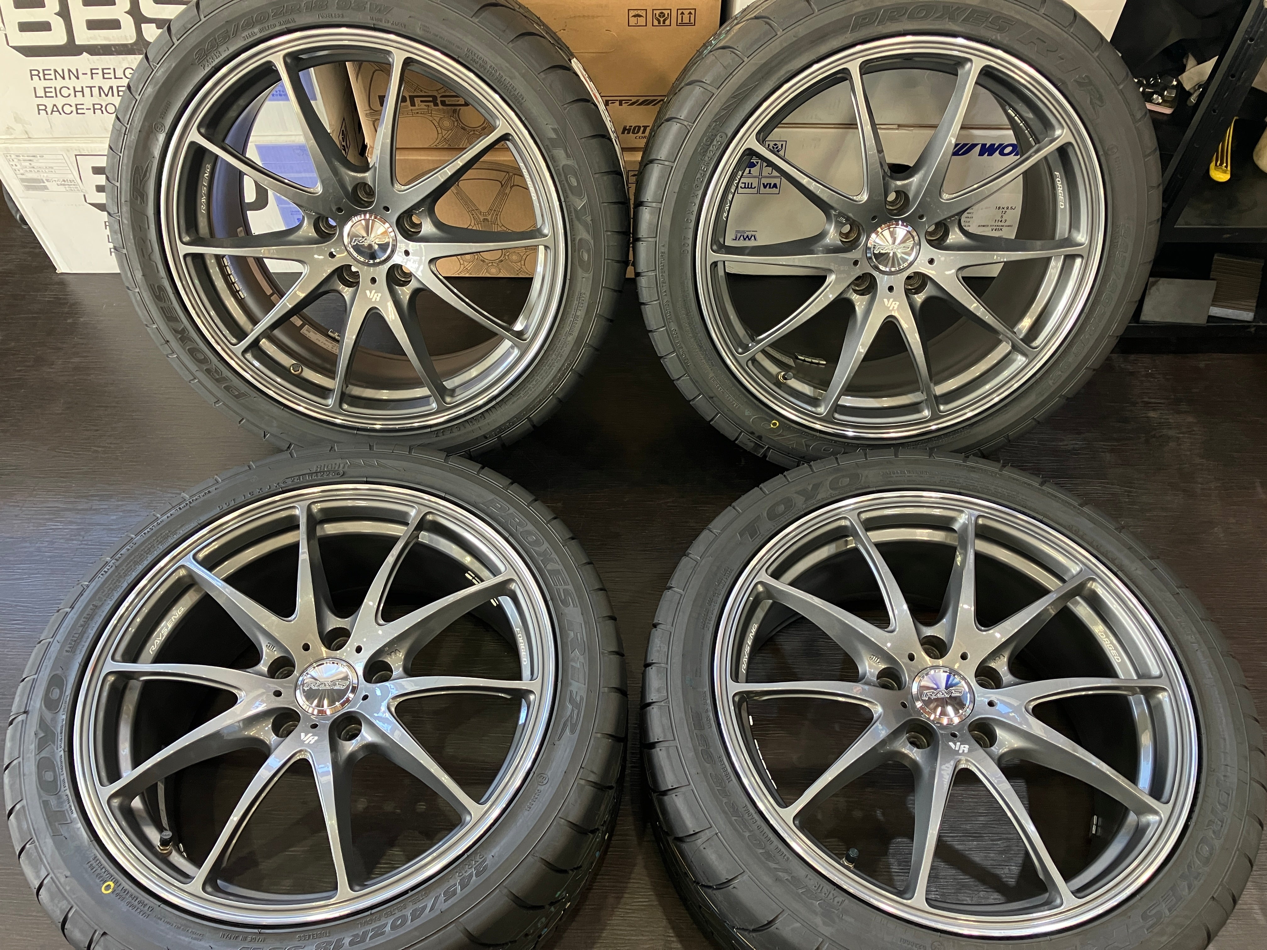 レイズ RAYS G25 タイヤ&アルミホイール 245/40R18 114.3 ☆SALE! 美品! 軽量鍛造 オプションカラー? レイズ RAYS VOLK VR G25