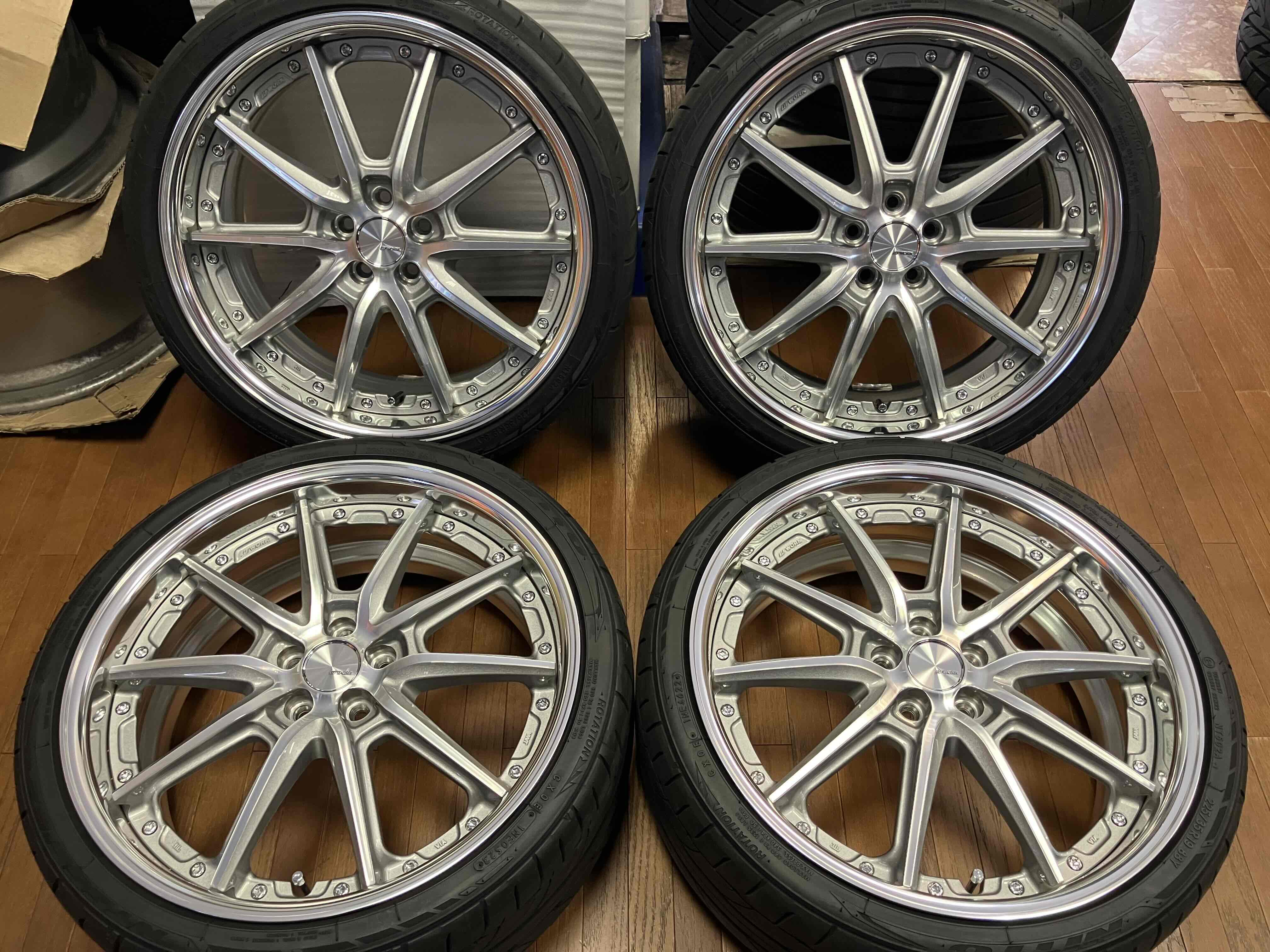 ◇美品!!WORK ランベック LS10 19インチ◇8J+45 5H100◇NITTO NT555G2 225/35R19 2022/23 –  ハマガレネットストア