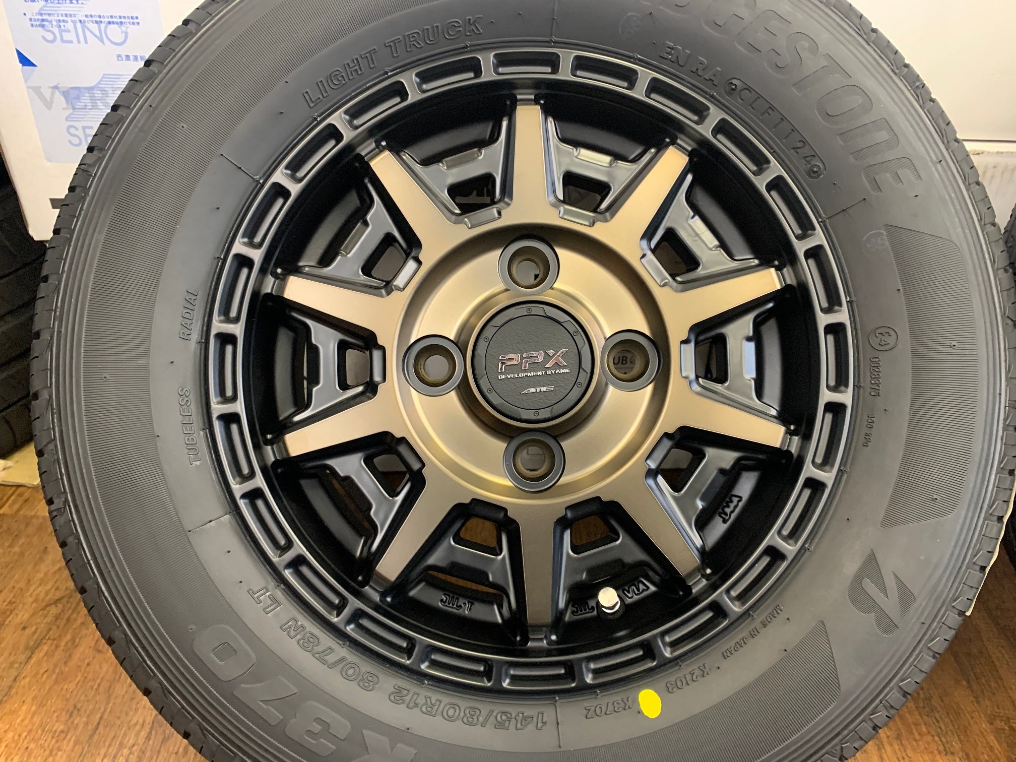 PPX D10X 新品 12X3.5J+45 100-4H ブリヂストン 145/80R12(145/80-12)軽バン/軽トラ エブリィ –  ハマガレネットストア