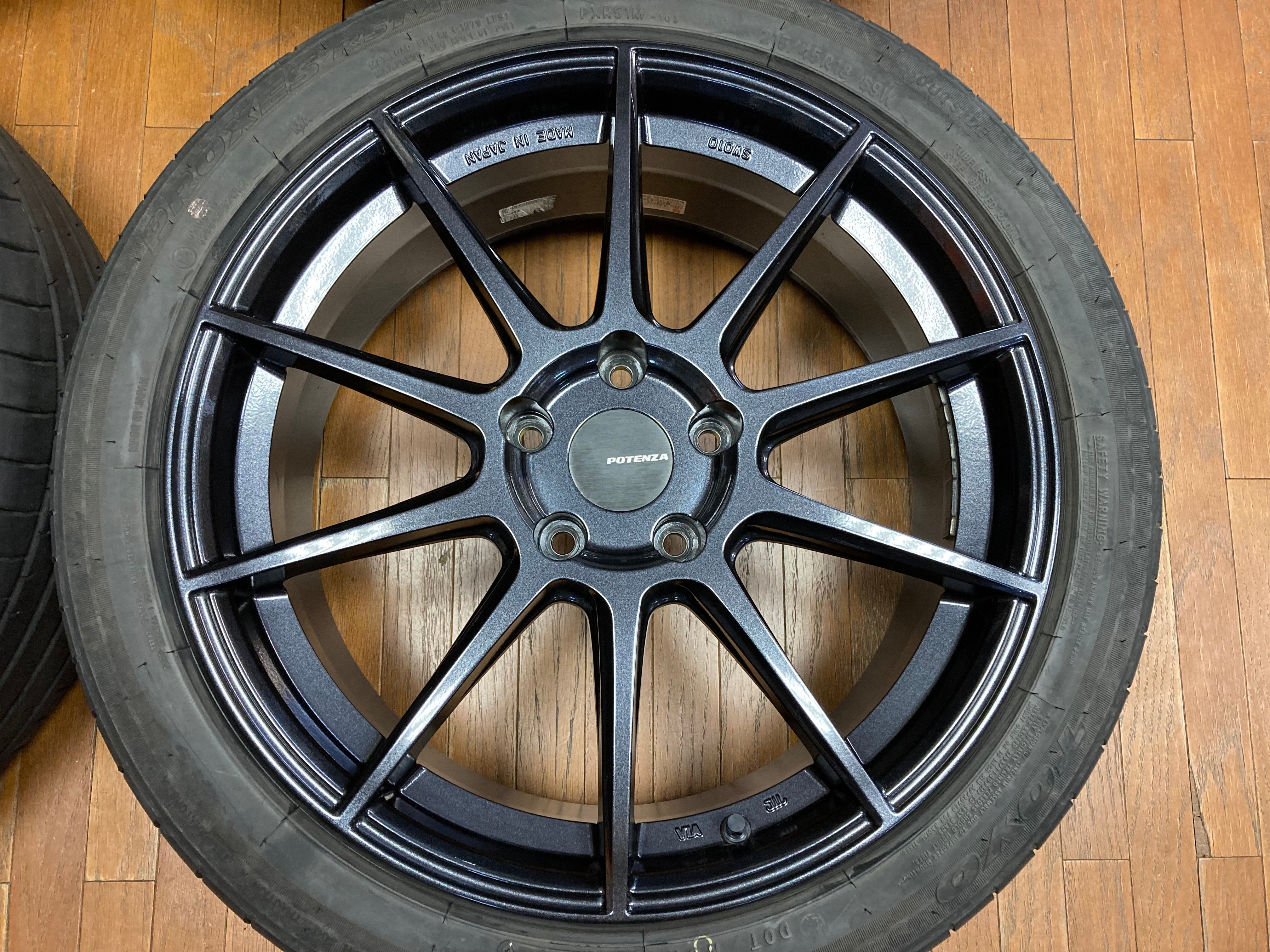 ◇程度良好◇BRIDGESTONE POTENZA ポテンザ SW010 PCD114.3 5H 7.5J+50 パールブラック ◇マツダ3 –  ハマガレネットストア