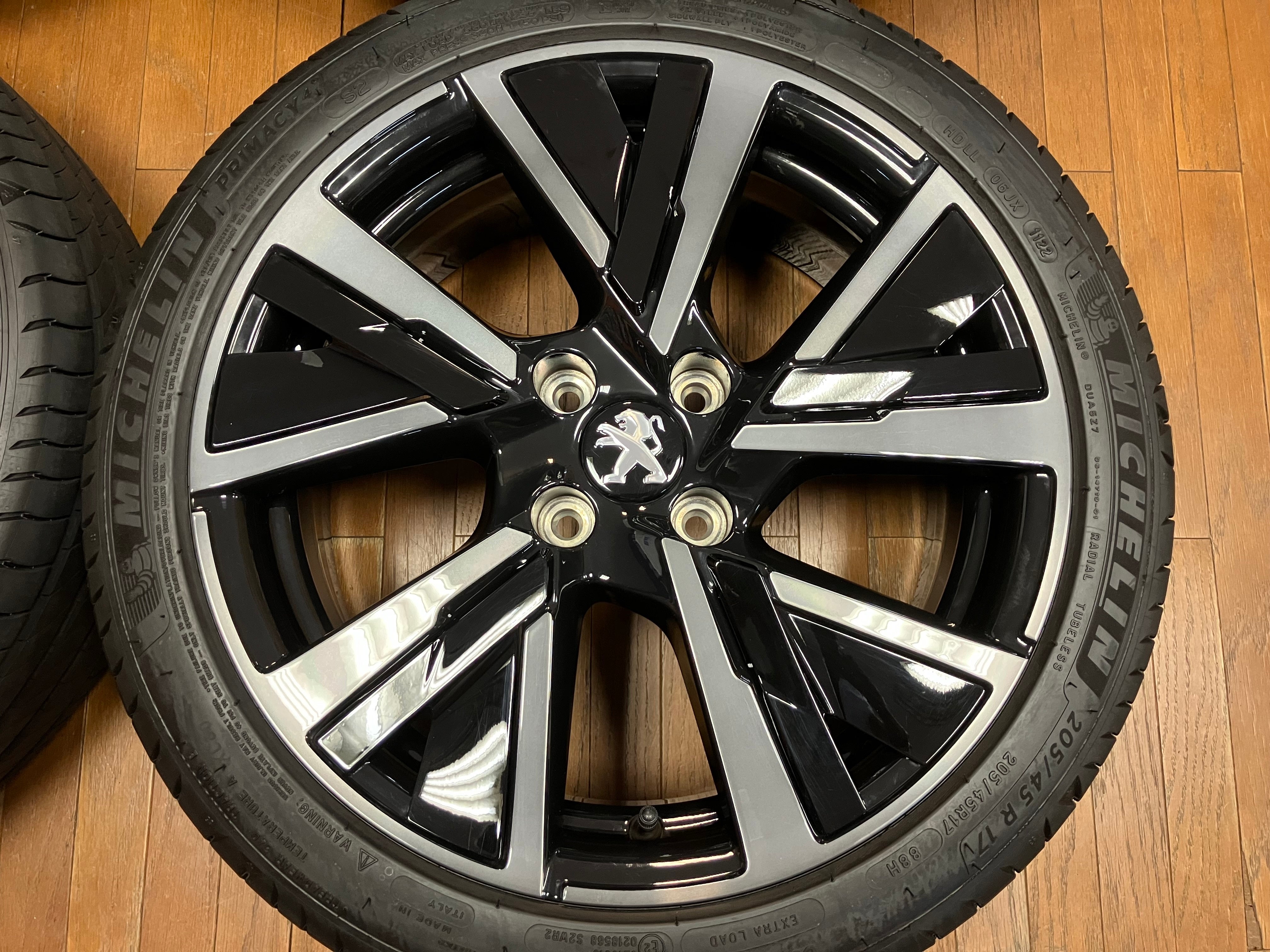 ◇美品◇希少◇PEUGEOT プジョー 208GT 純正 17インチ PCD108 4H 7J +32◇MI プライマシー4 205/45R –  ハマガレネットストア