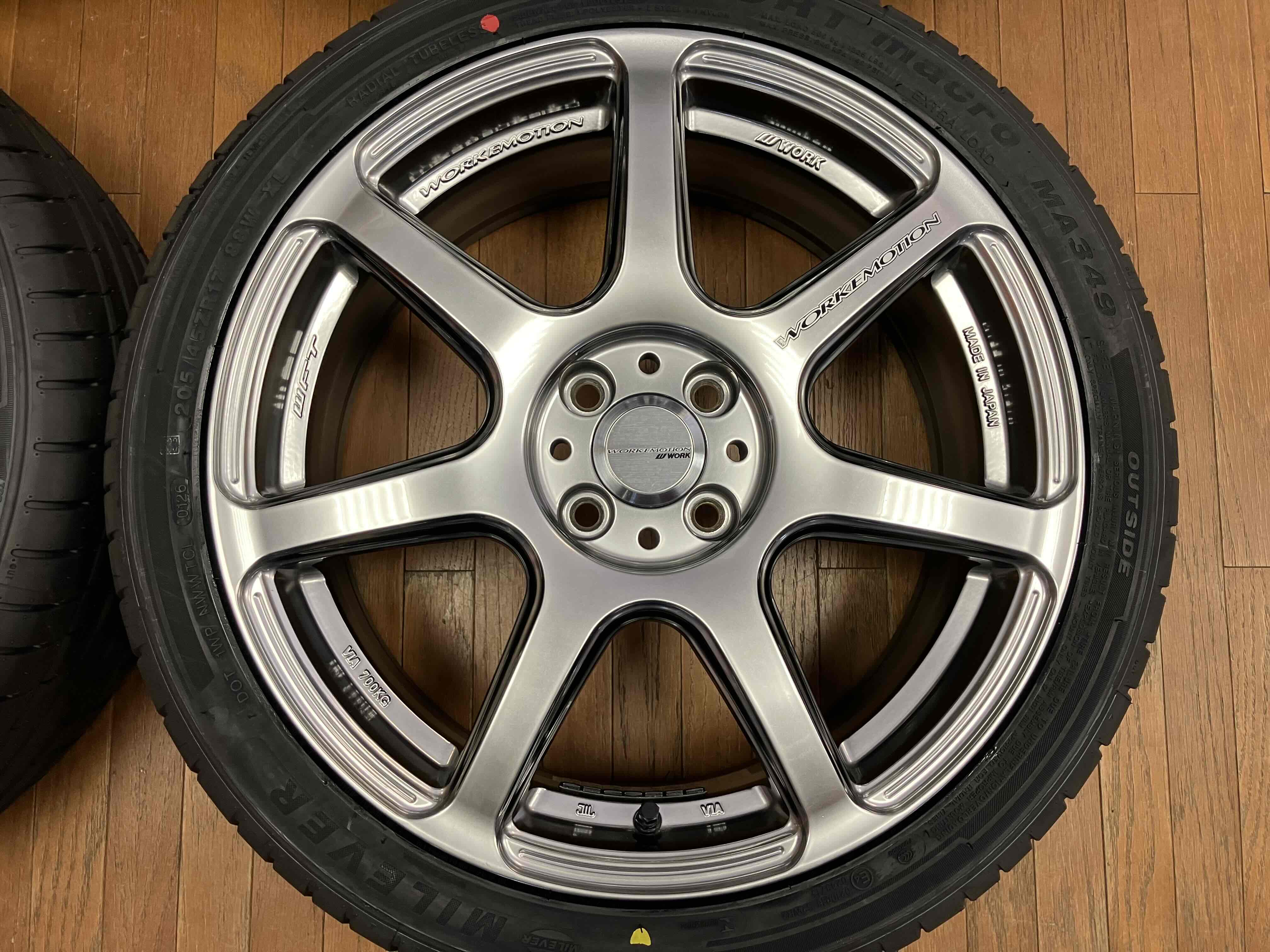 ◇新品タイヤ付き◇WORK ワーク エモーション T7R 17インチ 7J+47
