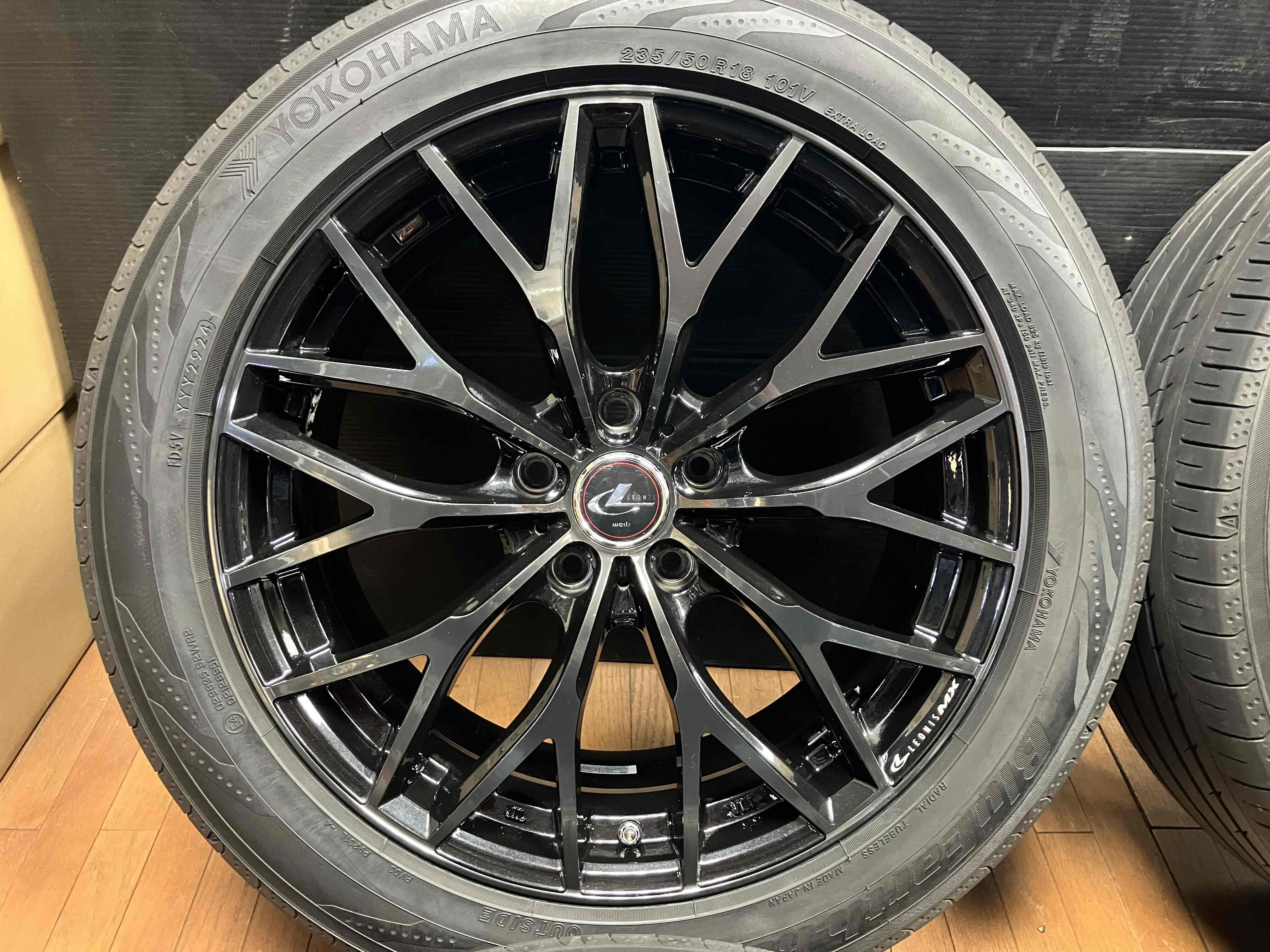 レオニス MX 18インチ 8J  IN42 235/50 R18  2017年製 ラジアルタイヤ ◇程度良好◇weds LEONIS ウェッズ レオニス MX 18インチ 8J+42 PCD114