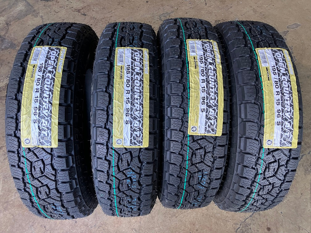 トーヨータイヤ 195 80r15 ハイエース ホワイト レター 新品 TOYO H30