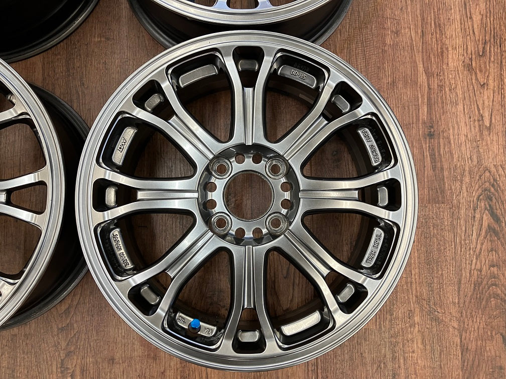 1 ν§ インパル アウラ SR-08 15×6J+50 100/4H ホイールのみ4本 日産