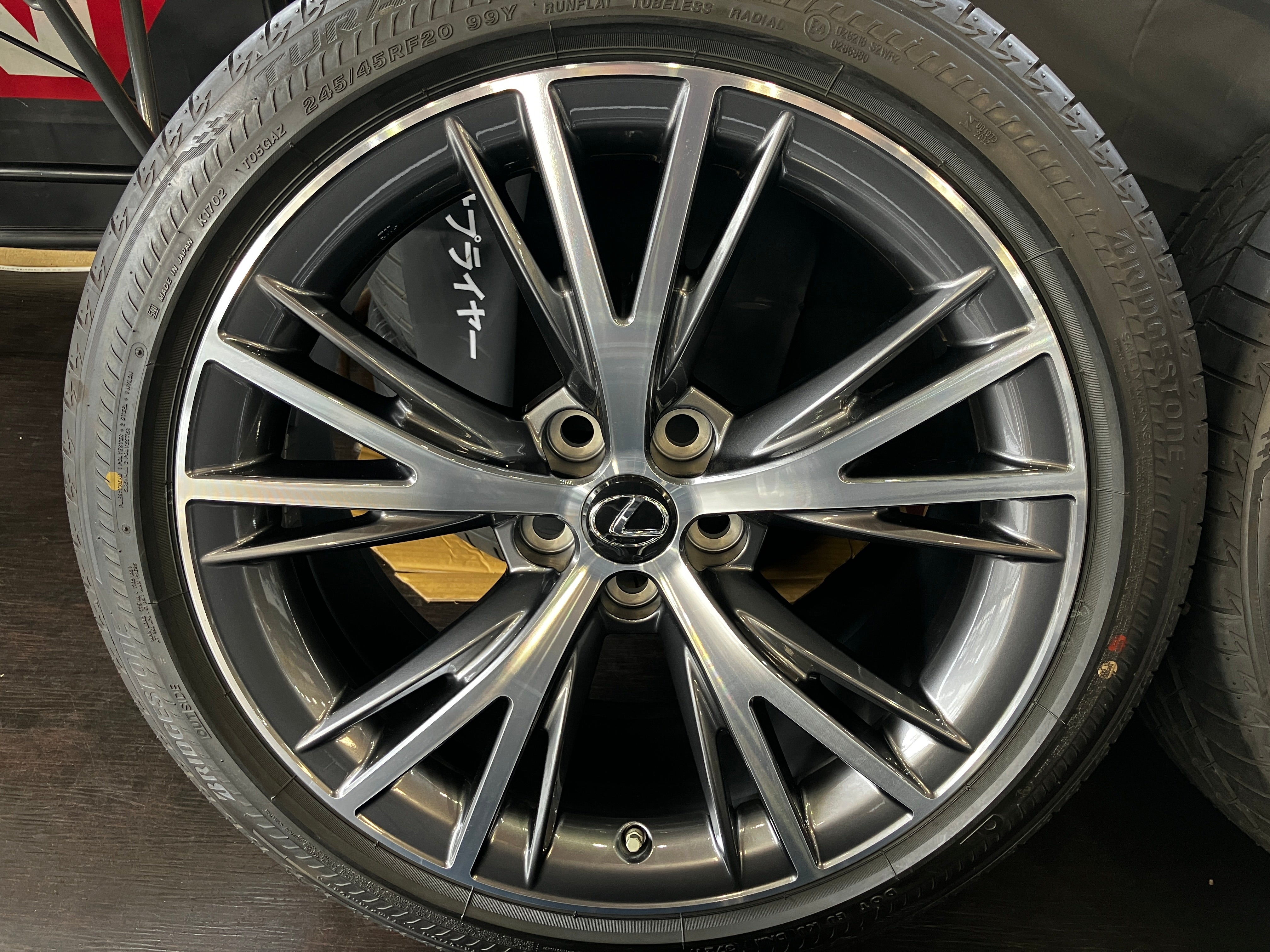 【20インチ】ブリジストン トランザ T005 245/45RF20 275/40RF20 レクサスLSなど ☆SALE! 美品深溝 レクサスLC純正 20インチ 8.5＆9.5J 120/5H +25