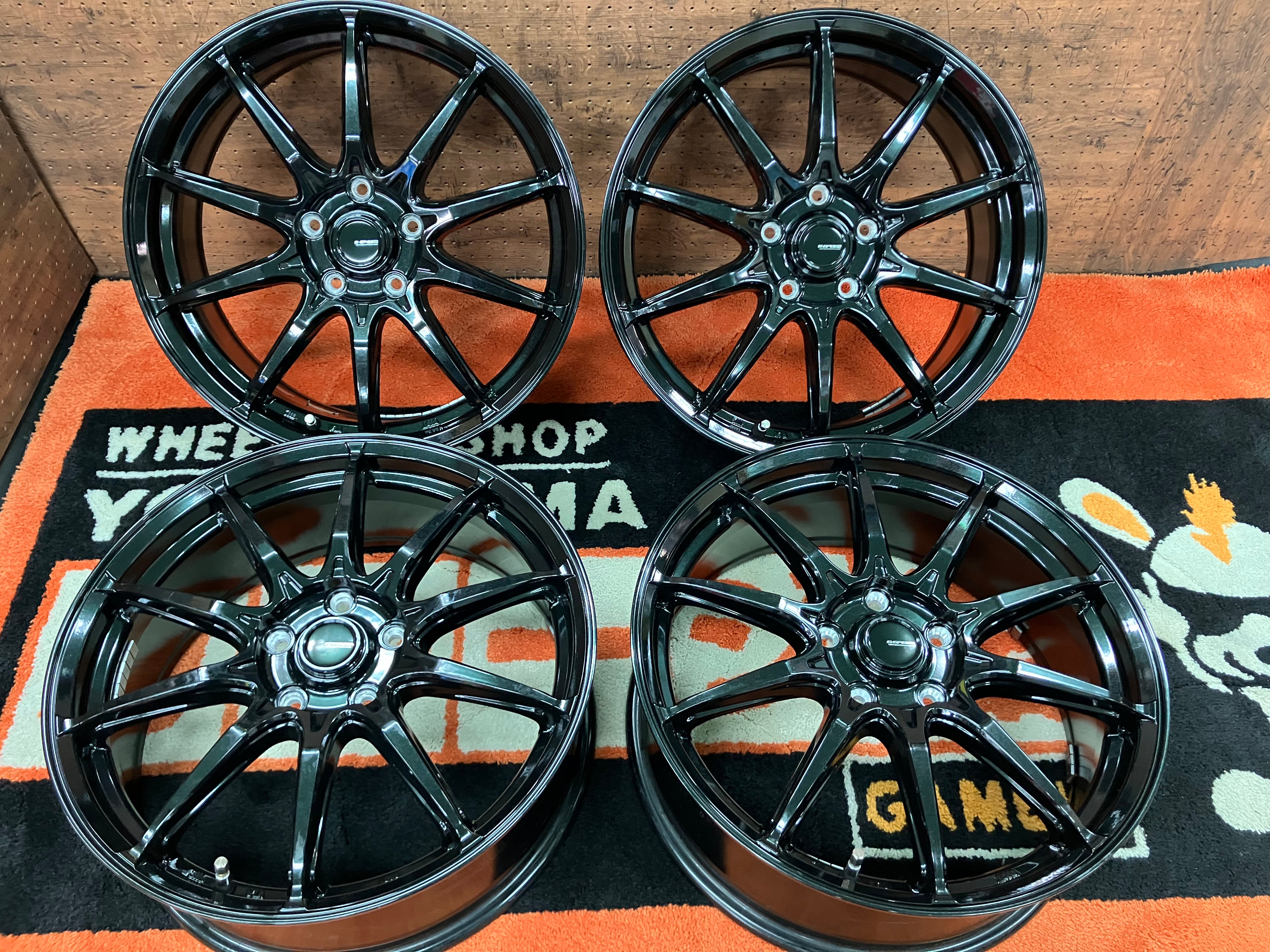 ◇良品ホイール♪4本Set!!G-SPEED G02 G-02◇18インチ 7J+55 114.3