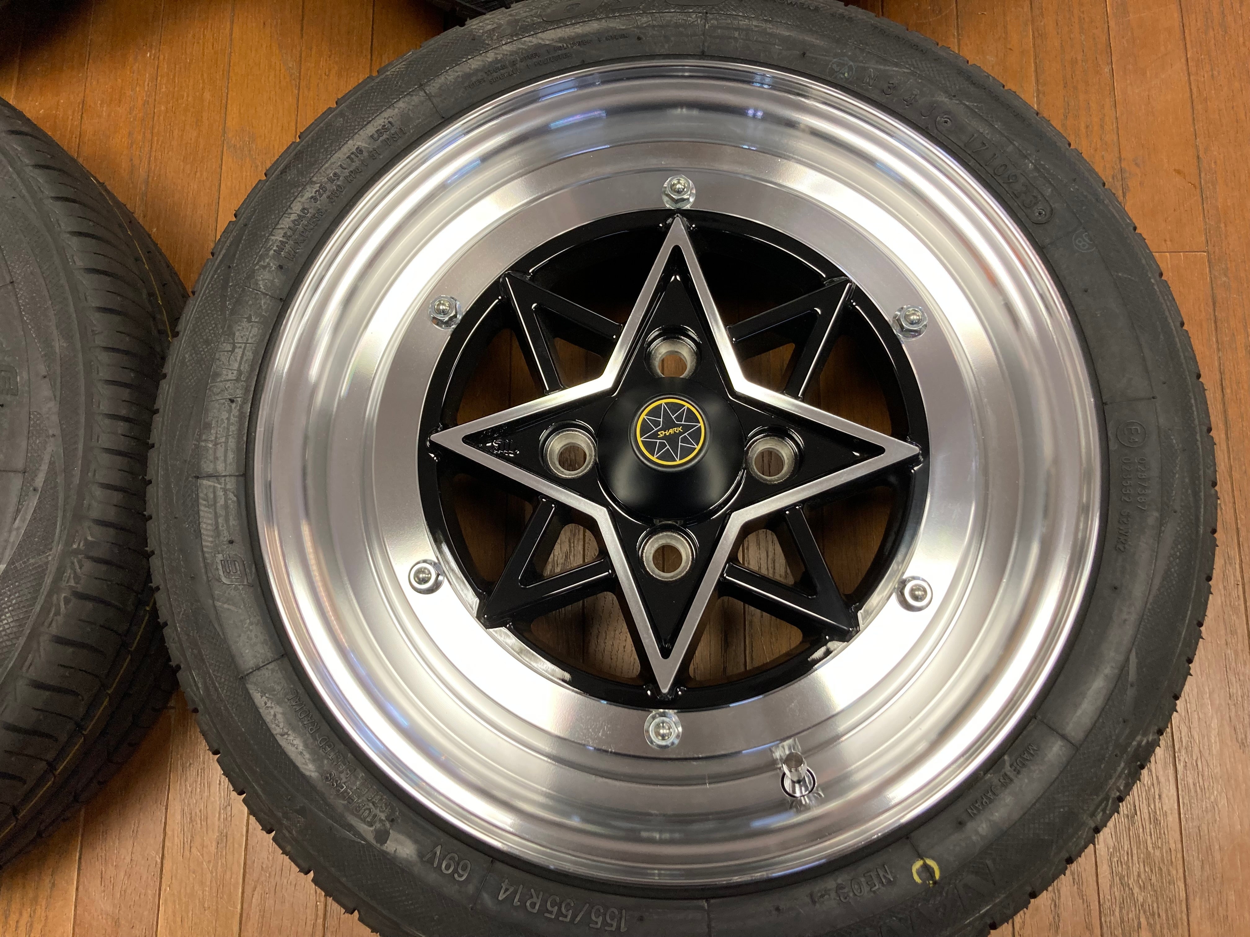 ◇送料無料◇新品Set◇スターシャーク 14インチ◇6J+38 4H100
