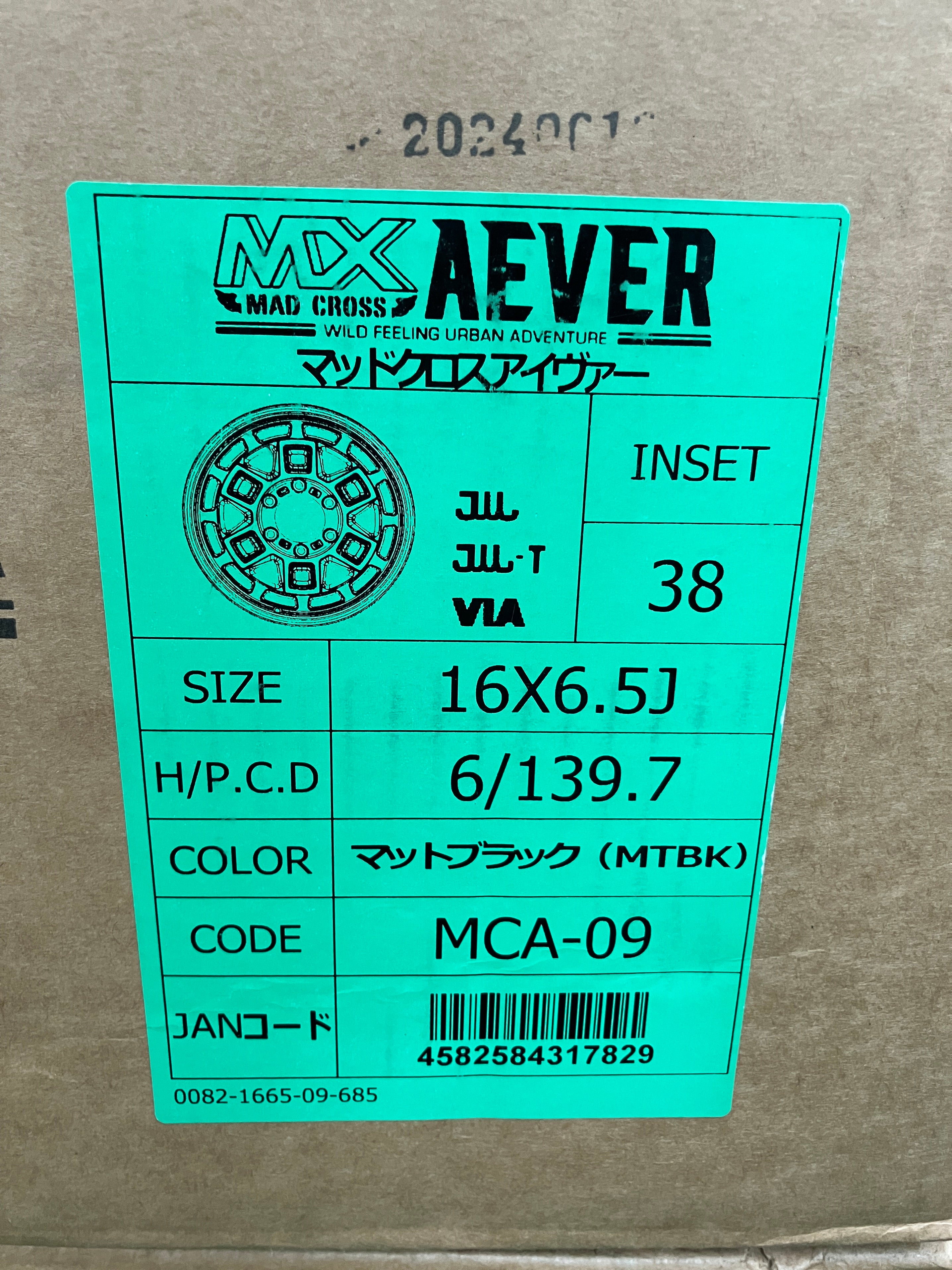 ◇ホイールのみ4本セット! マッドクロス アイヴァー Mブラック 16