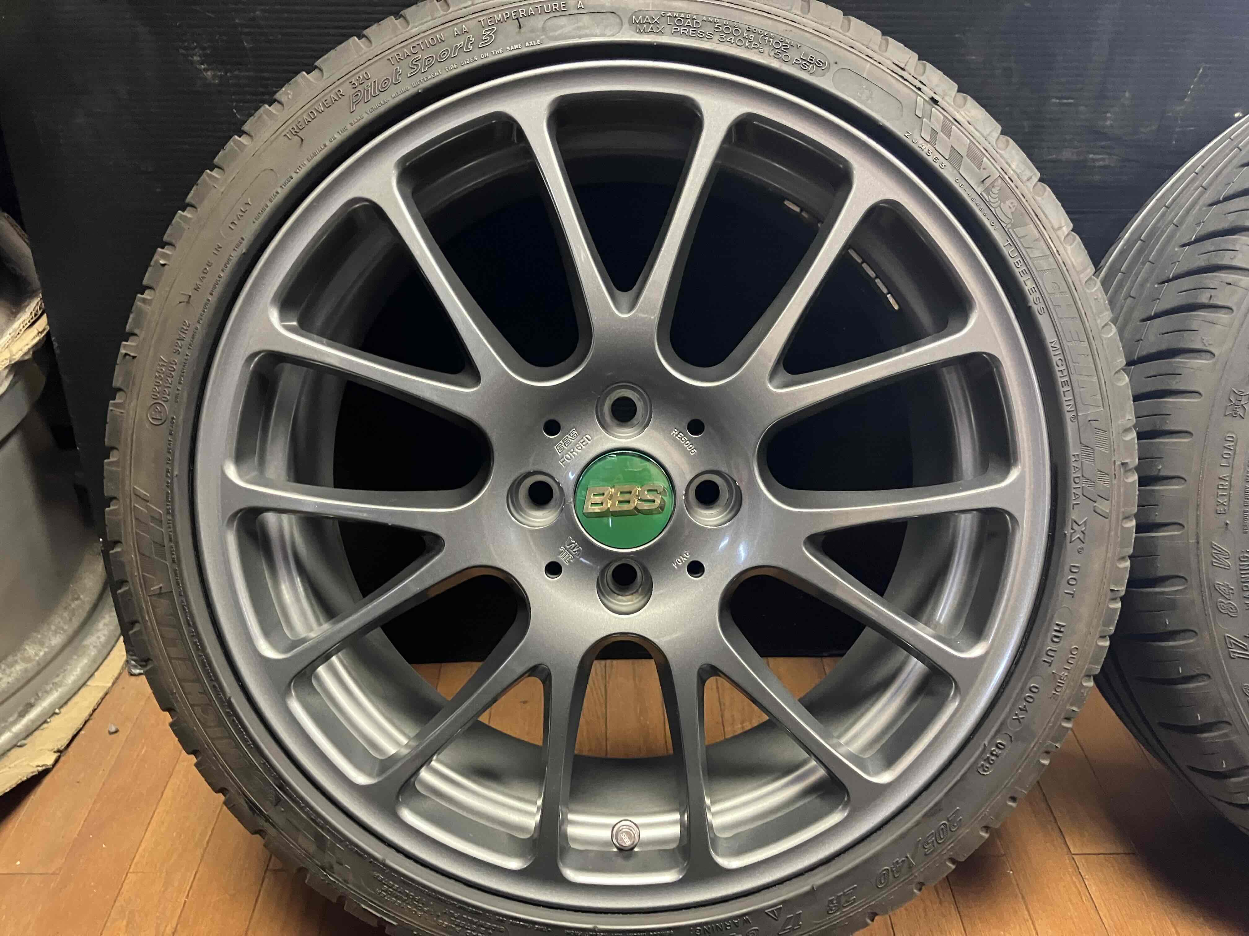 BBS RE-L 鍛造　17インチ　 ◇鍛造 BBS RE-L 17インチ◇RE5006◇7J+48 4H100◇ミシュラン PS3 205