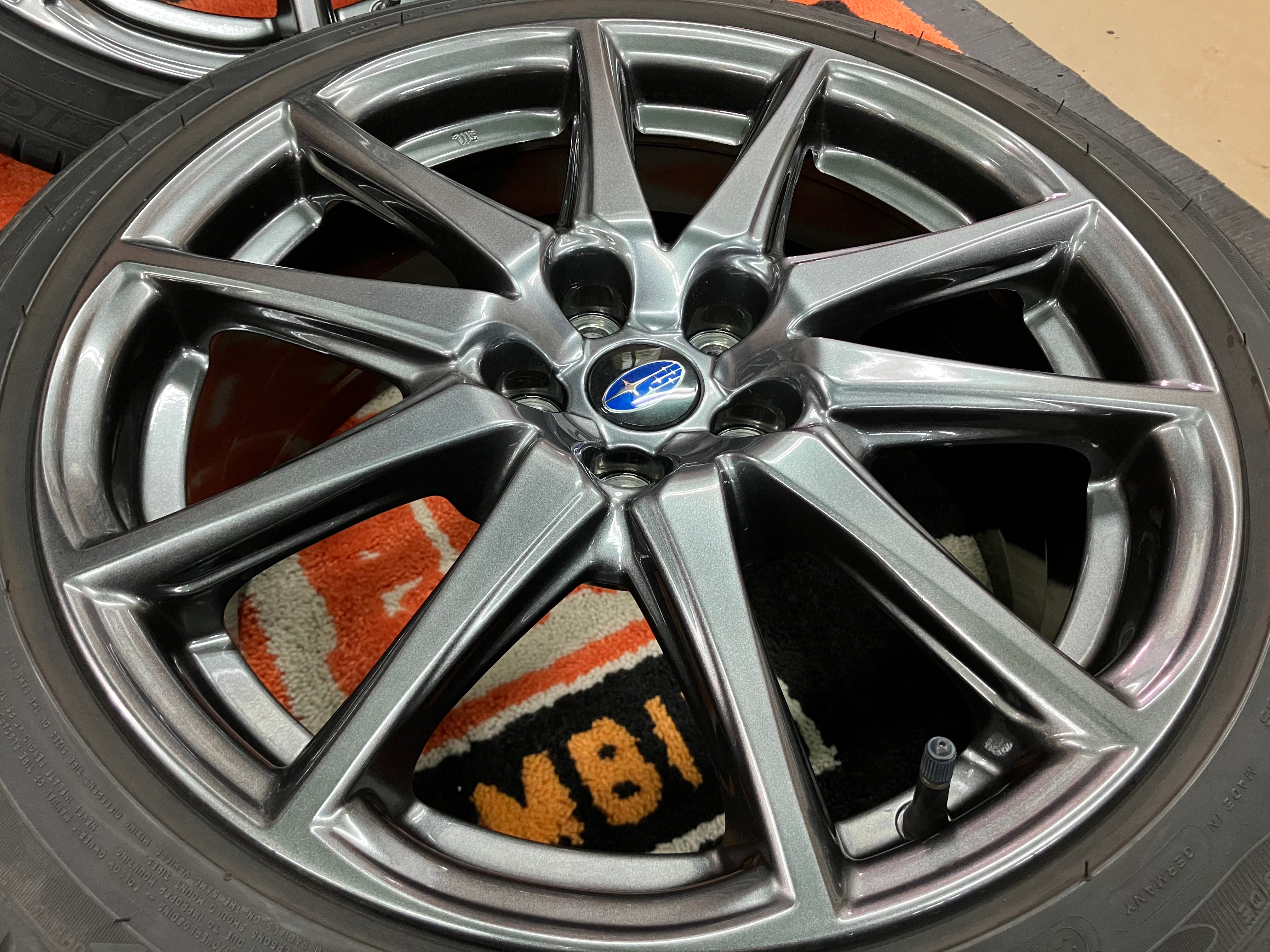 ホイール・タイヤ・17インチ中古スバルBRZ後期純正アルミ4本SetJ43・ご