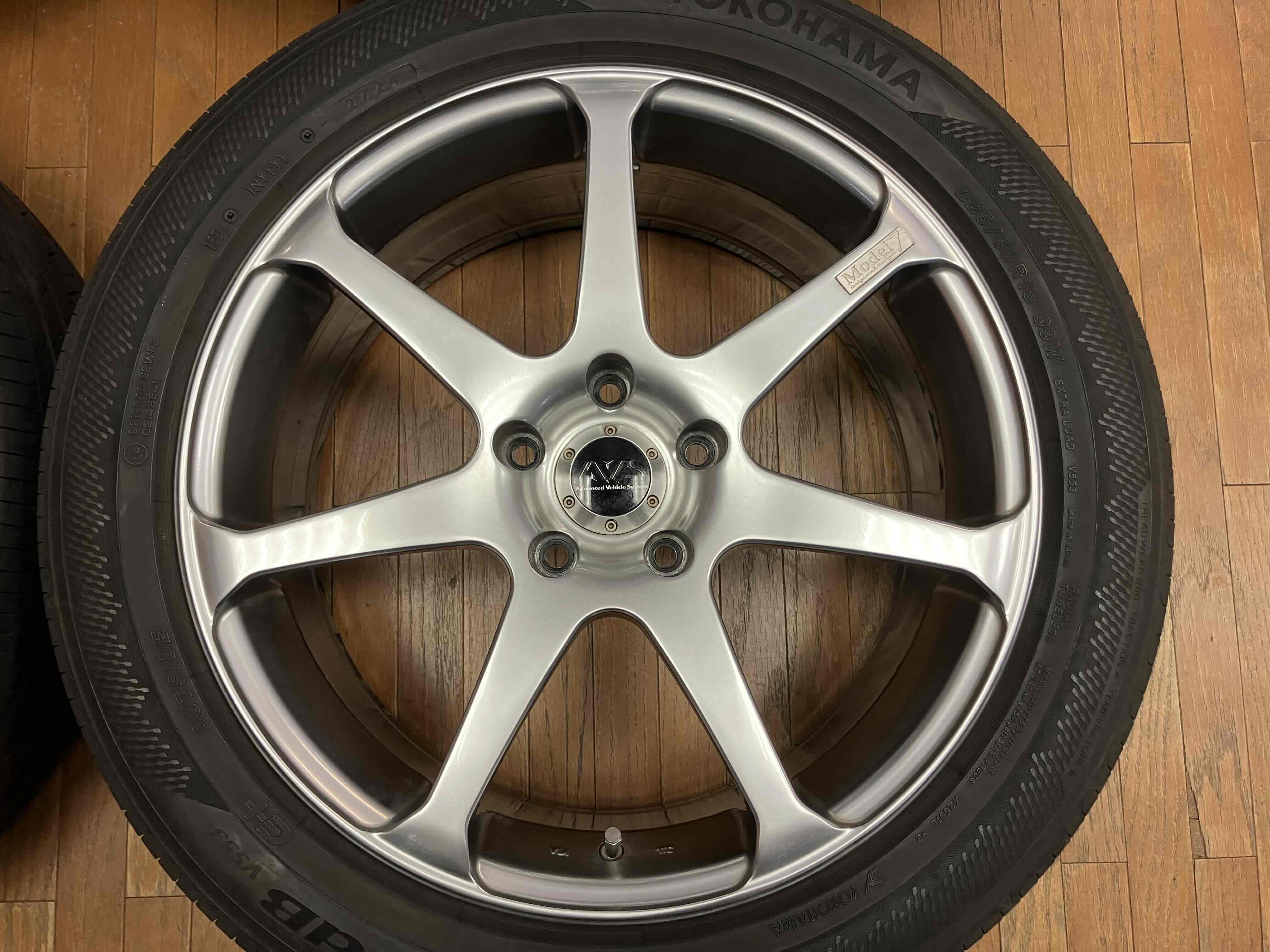 ◇希少 美品◇ヨコハマ モデル7 18インチ◇7.5J+50 5H114.3◇アドバン