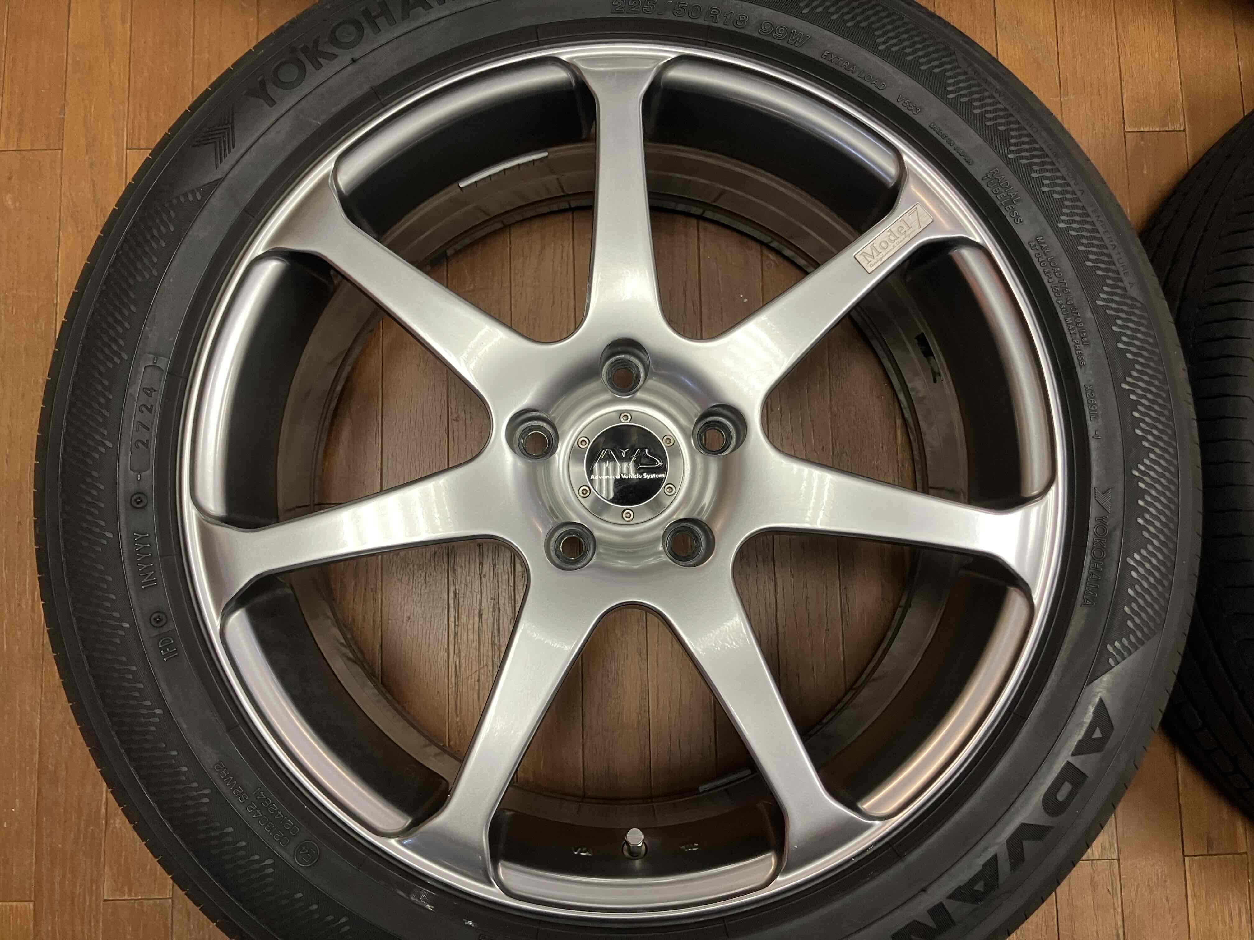 ◇希少 美品◇ヨコハマ モデル7 18インチ◇7.5J+50 5H114.3◇アドバン