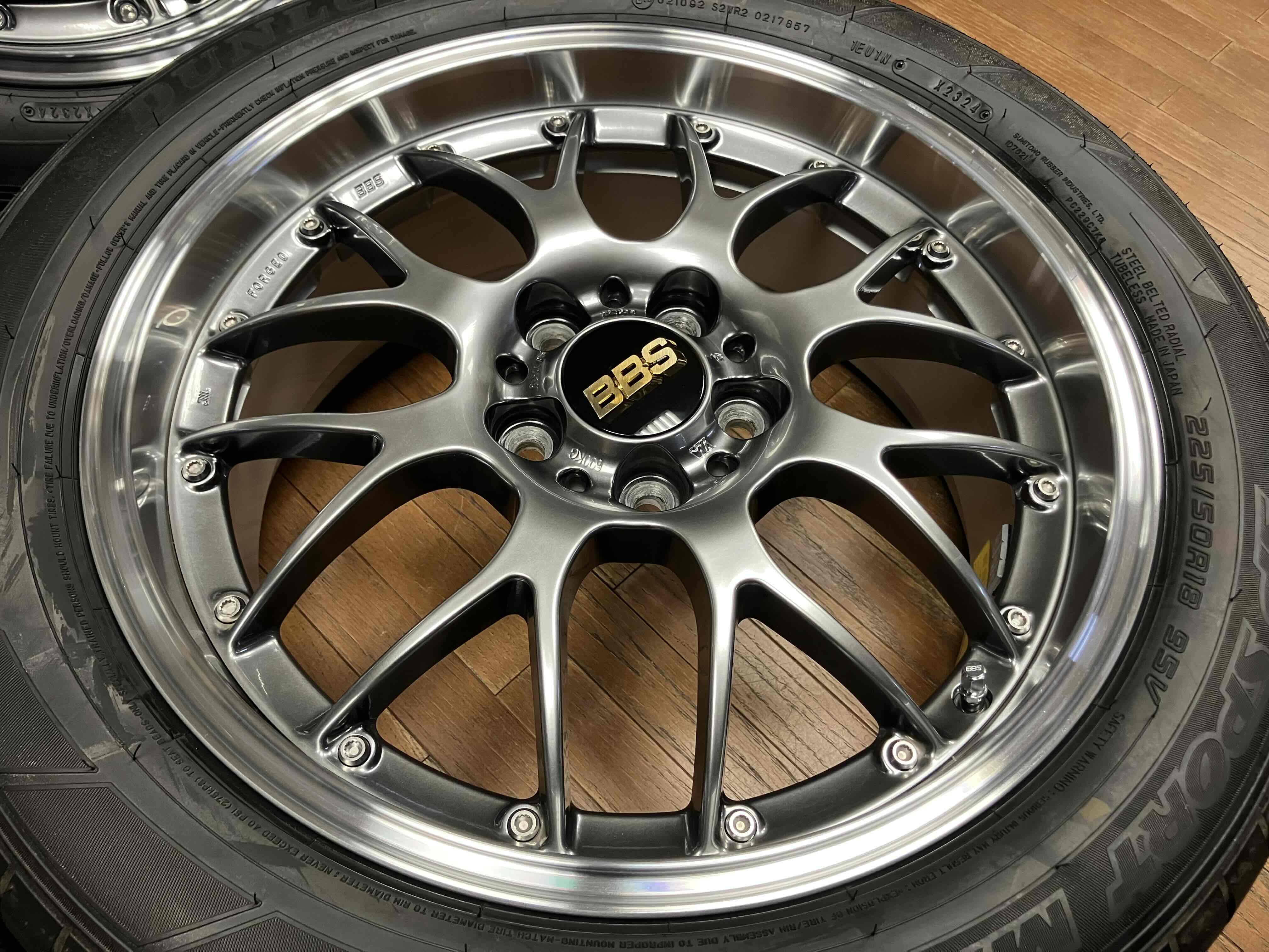 ◇極美品!!BBS 鍛造 RS-GT 18インチ◇7.5J+45 5H114.3 RS908
