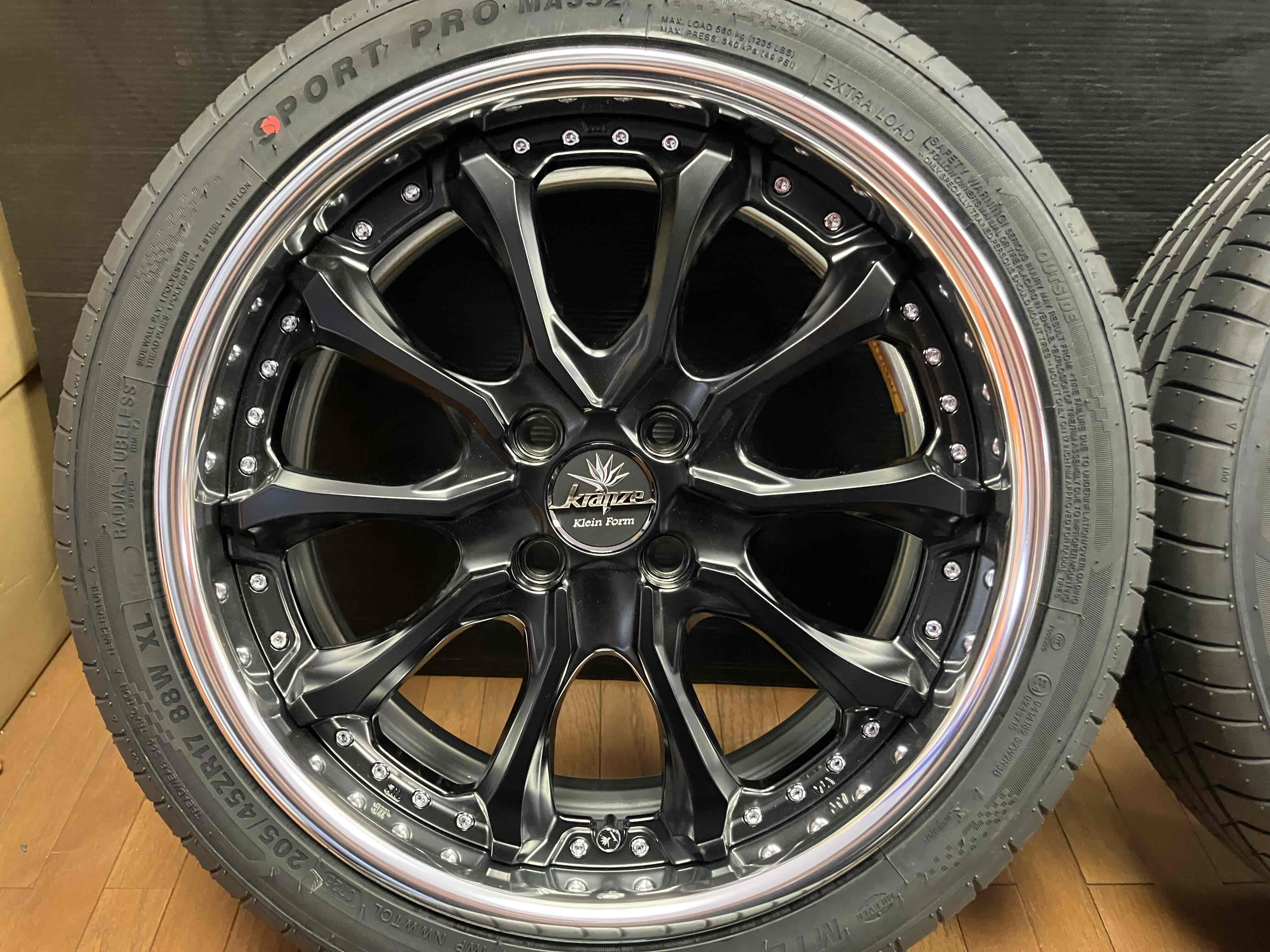 最終値下げ　Weds 17インチ +50 205/45R17 ◇極美品!!Weds クレンツェ ヴェルサム クラインフォルム 17インチ◇7J
