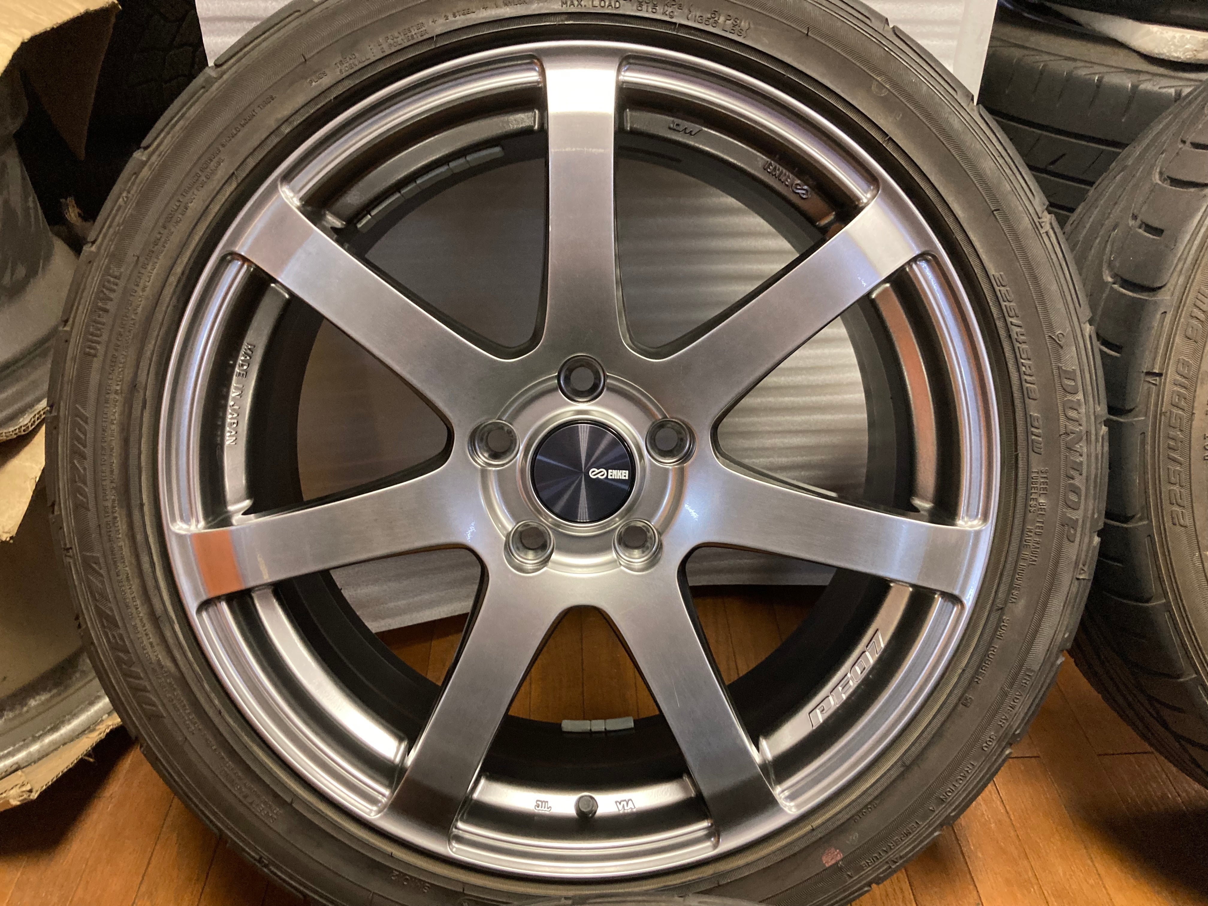 ◇美品!!ENKEI PF07 18インチ◇7.5J+48 5H114.3◇DZ101 225/45R18 2019年製造◇レヴォーグ エス –  ハマガレネットストア