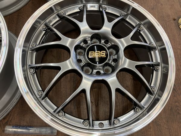 1 ν§ 極上美品!! 鍛造 BBS RS-GT (RS908) 18インチ 7.5J+45 114.3/5H