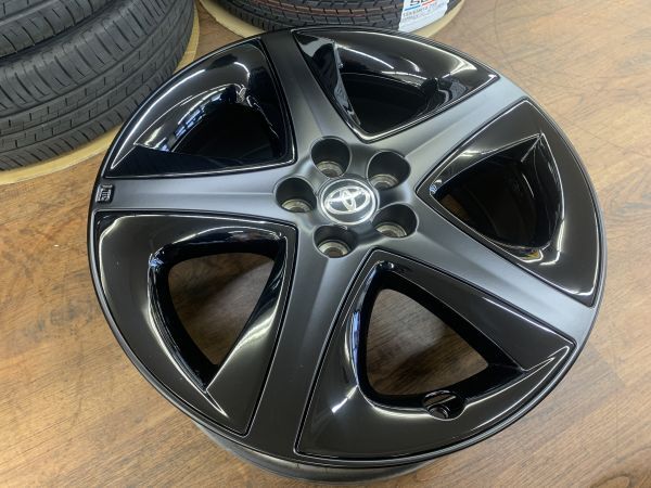 アフロトヨタ 純正 50プリウス 17インチ 7J+50 ホイールのみ トヨタ（TOYOTA） プリウスα 純正 17インチ 7J+45 PCD114.3 バリ溝 215