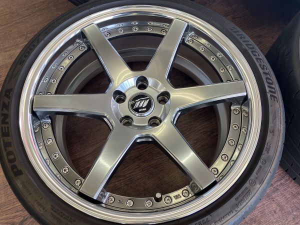work バックレーベルBst1 19インチ 1 ν§ 美品!! WORK ワーク バックレーベル ジースト BST1 19インチ 8.5J