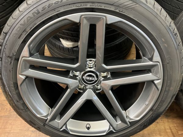 RZ34 純正 アルミ・タイヤセット18in 9J 245/45フェアレディZ 1 ν§ 状態良好!! 日産 フェアレディZ RZ34 純正 18インチ F:9J+34/R