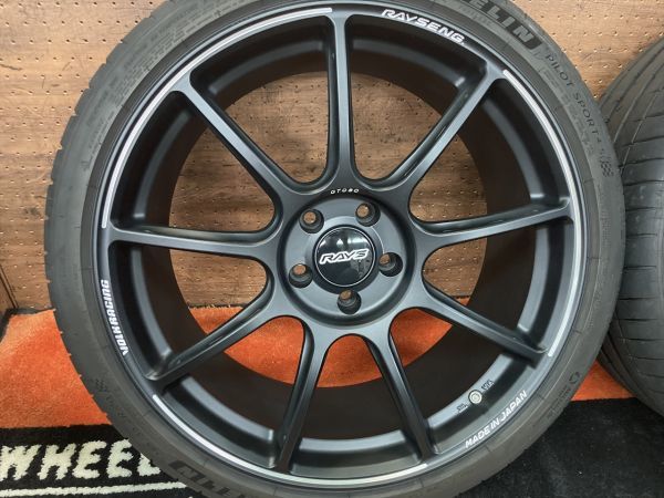 ◆夏用Set◆安心画像多数! RAYS レイズ ボルクレーシングGT090 FORGED 鍛造 9.5J ET40 114.3-5H 255